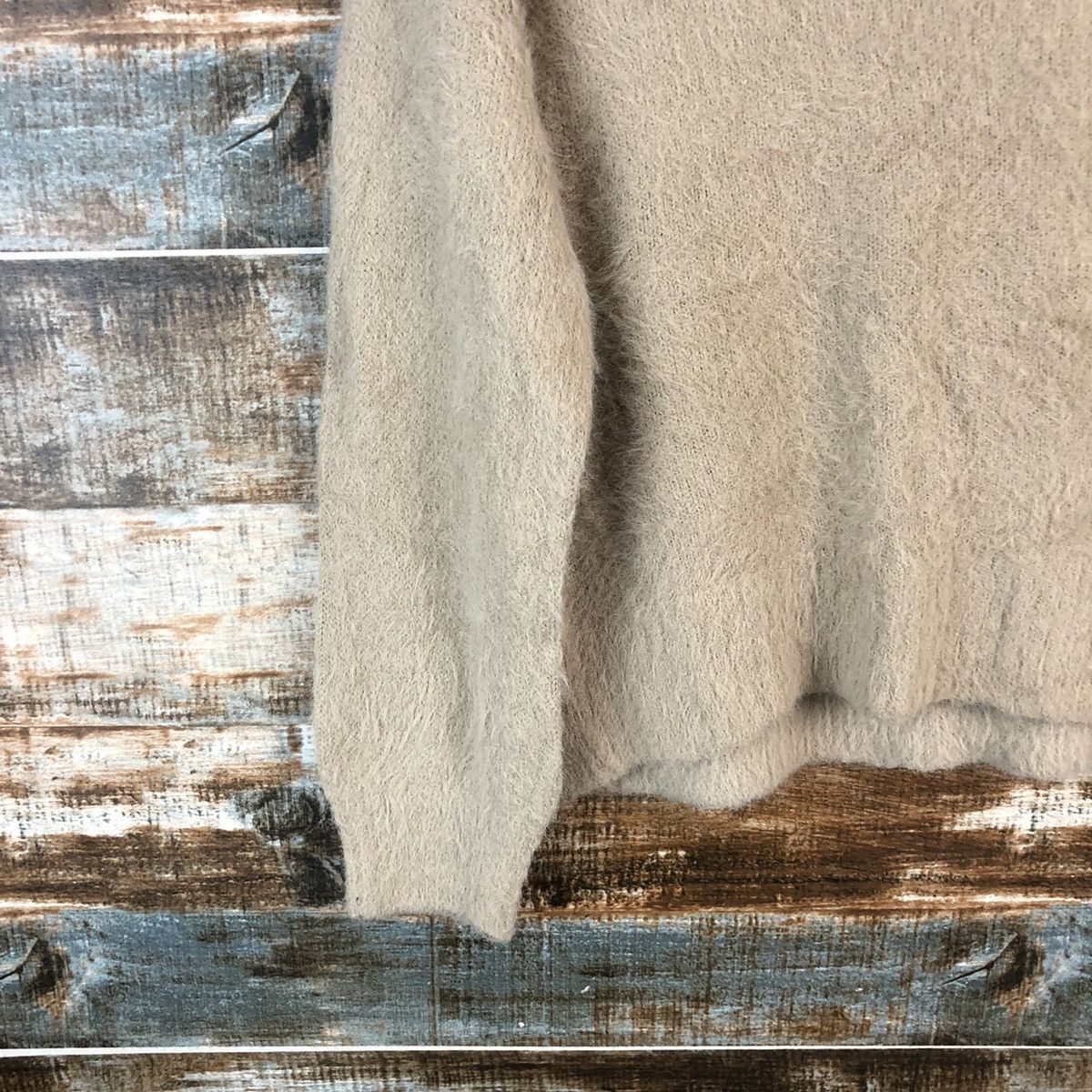 Homespun Knitwear DL Earth Music Econology fur shaggy Mohair Knitwear #C422 Size S / US 4 / IT 40 - 15 Thumbnail