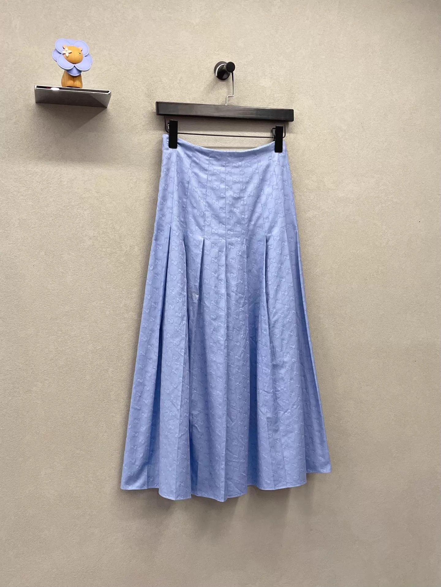 Gucci GUCCI logo all over blue pleated dress women's size 36 Size XS / US 0-2 / IT 36-38 - 3 Thumbnail