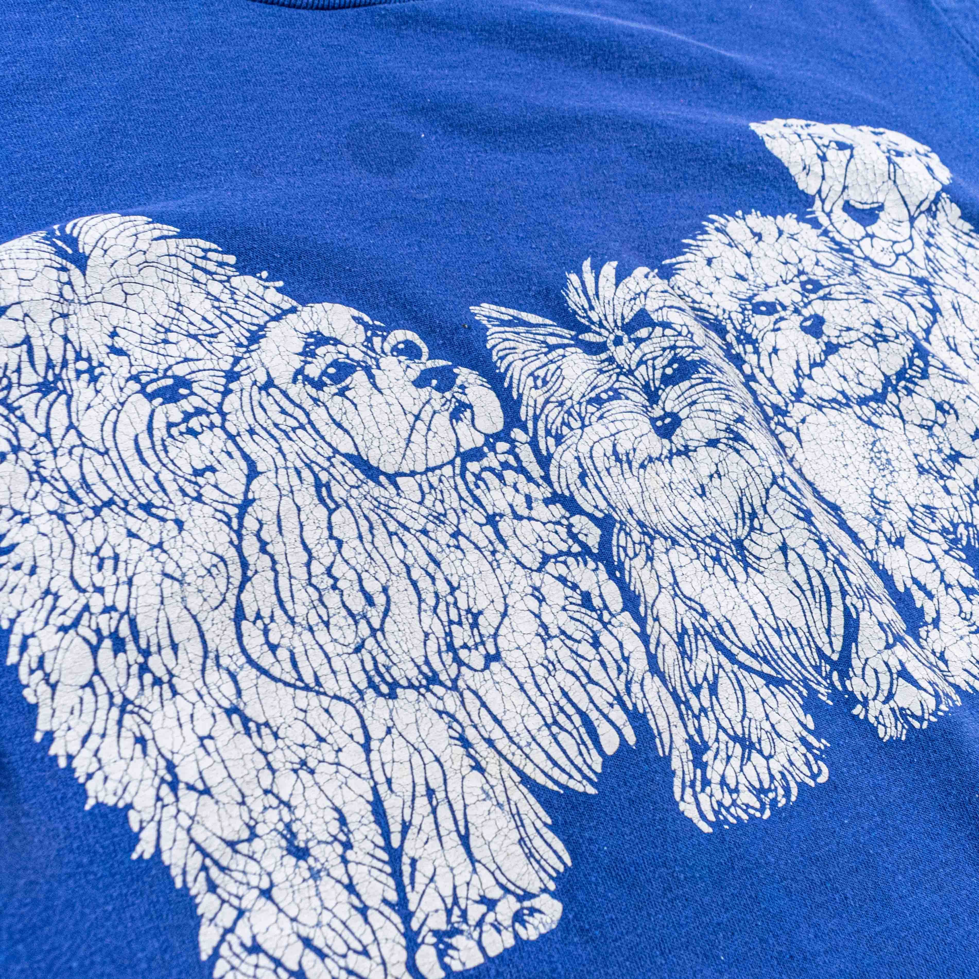 Vintage Dogs T-Shirt Linda Lori Heads & Tails 90s Graphic Art Size US L / EU 52-54 / 3 - 14 Thumbnail
