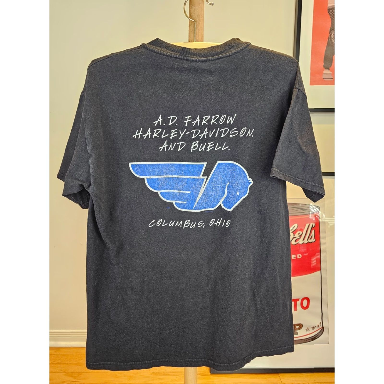 Vintage VINTAGE THUNDER POWER BUELL MOTORCYCLE COMPANY BLACK T-SHIRT SZ L Shirt Men Black 90s Logo Short Sleeve Round Neck Cotton Vintage: No Size US L / EU 52-54 / 3 - 6 Thumbnail