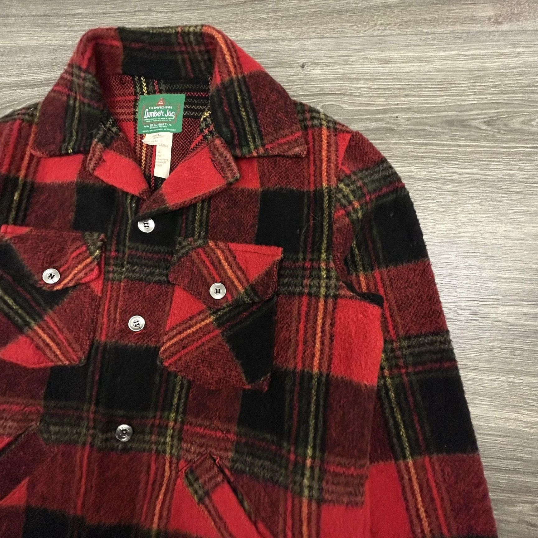 Lumberjack VINTAGE Canadian Lumber Jac Shirt Jacket Mens M Wool Buffalo Plaid 50s 60s Size US M / EU 48-50 / 2 - 6 Thumbnail