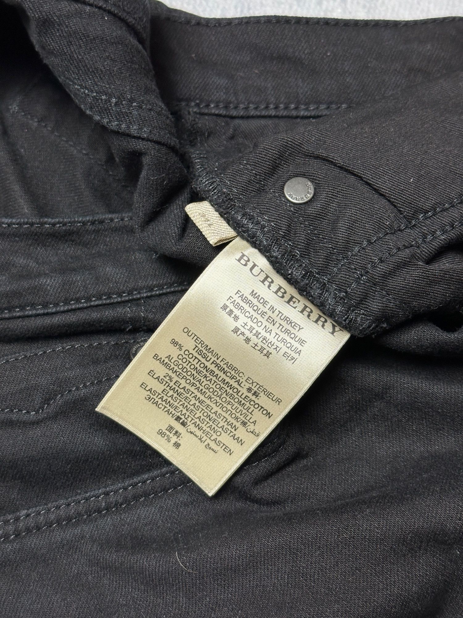 Burberry Burberry Brit Mens Skinny Black Denim Jeans 34W X 34L Cotton Size US 34 / EU 50 - 5 Thumbnail