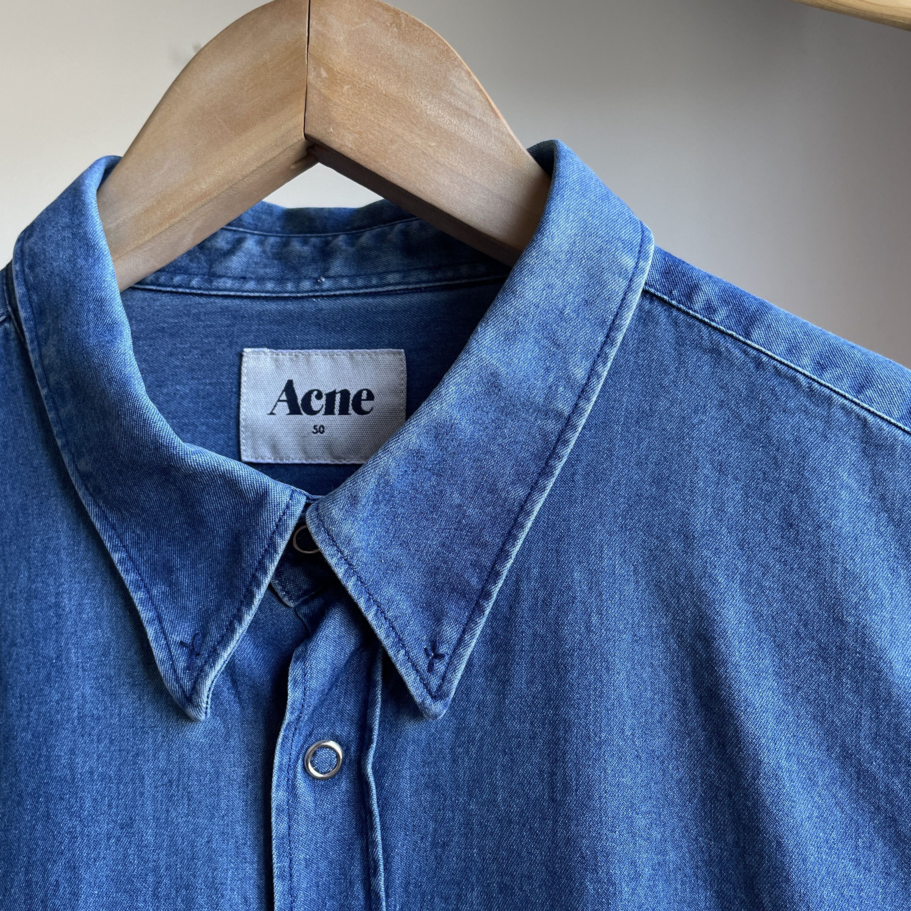 Acne Studios Acne Studios A/W 2010 Classic Slim Denim Shirt Size EUR 50 Size US M / EU 48-50 / 2 - 4 Thumbnail