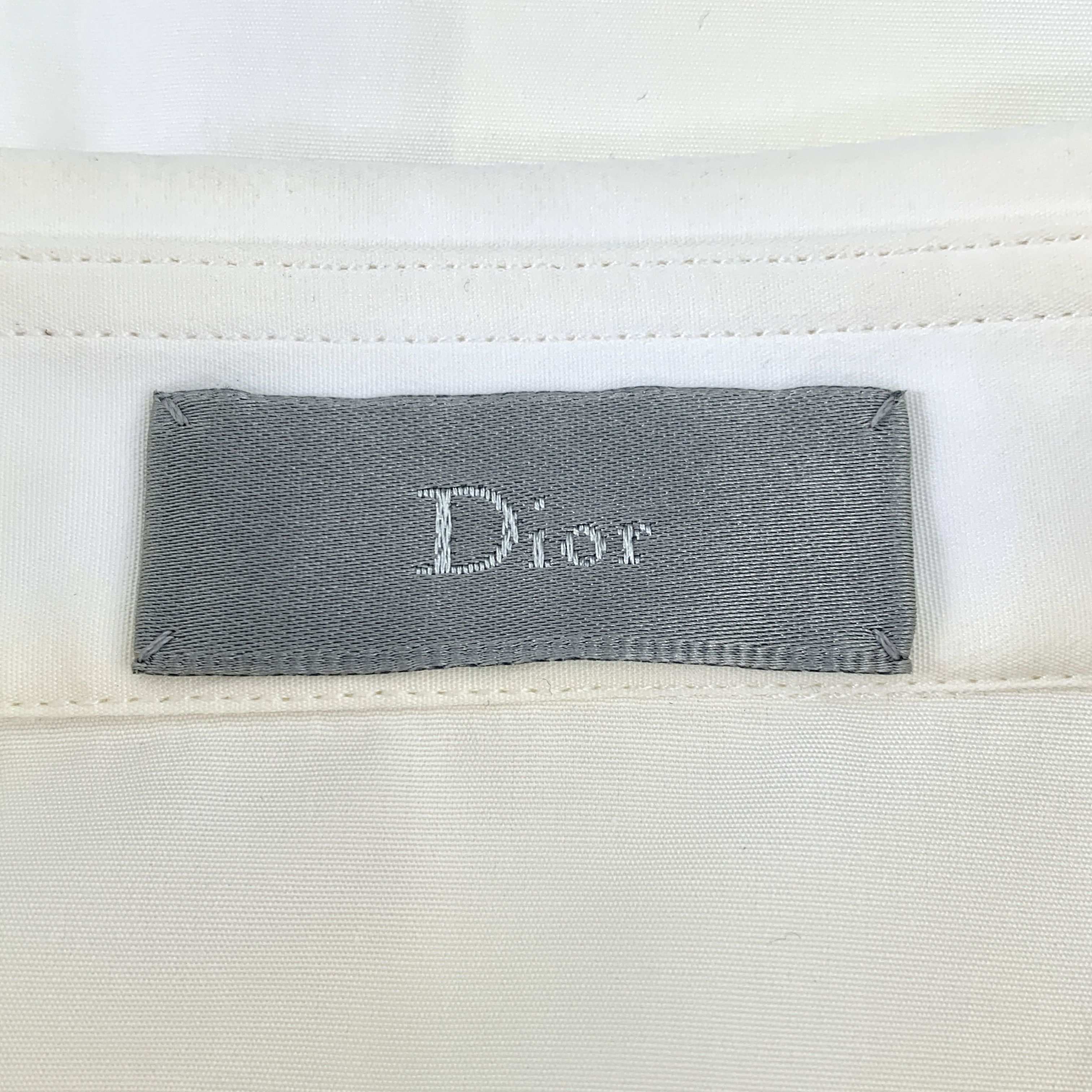 Dior Dior White Striped Panel Long-Sleeve Shirt (Size 37) Size XS / US 0-2 / IT 36-38 - 2 Thumbnail