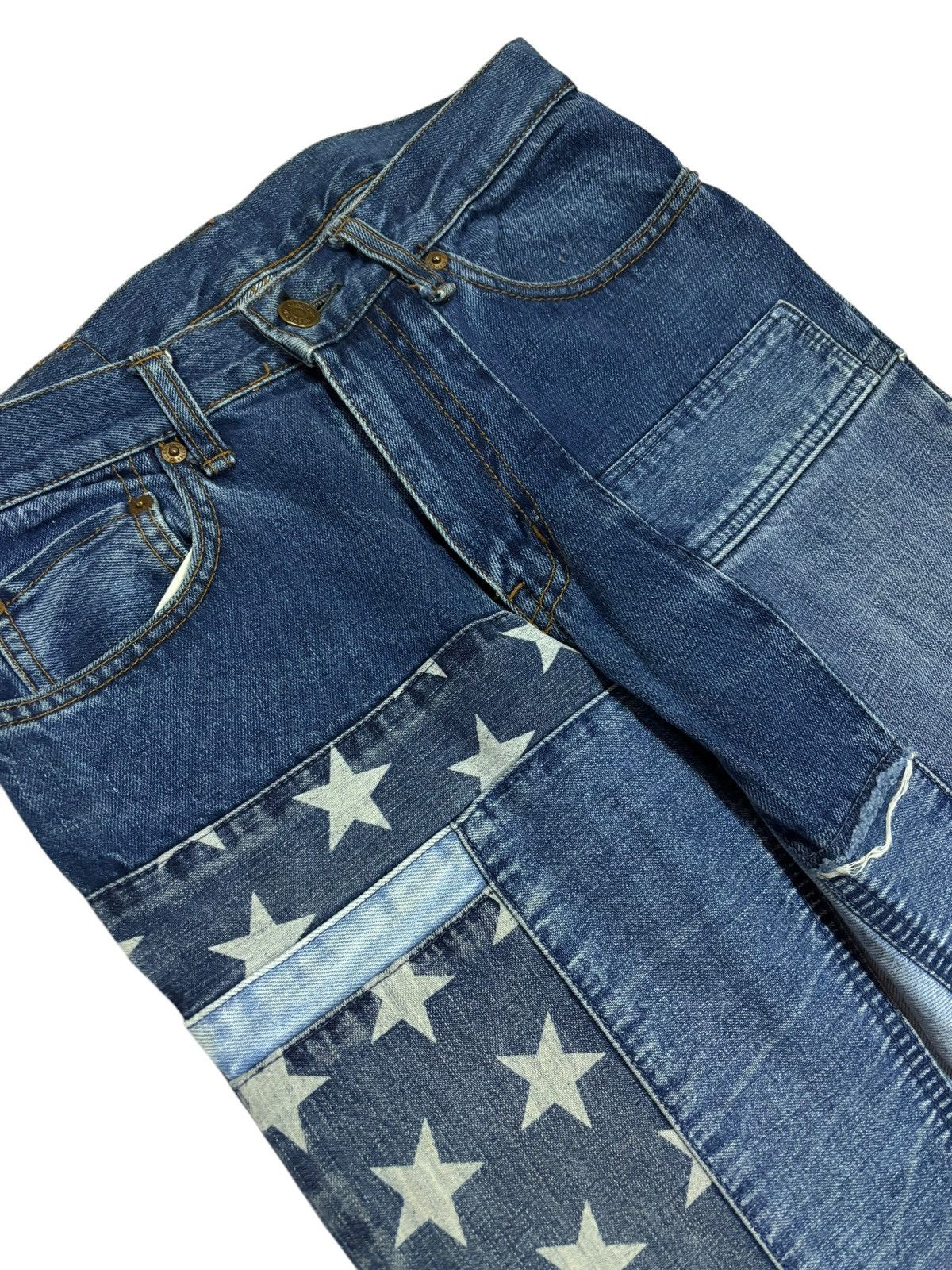 Beauty Beast Kinky Hysteric Glamour Flared Bootcut Patchwork Jeans Size US 28 / EU 44 - 5 Thumbnail
