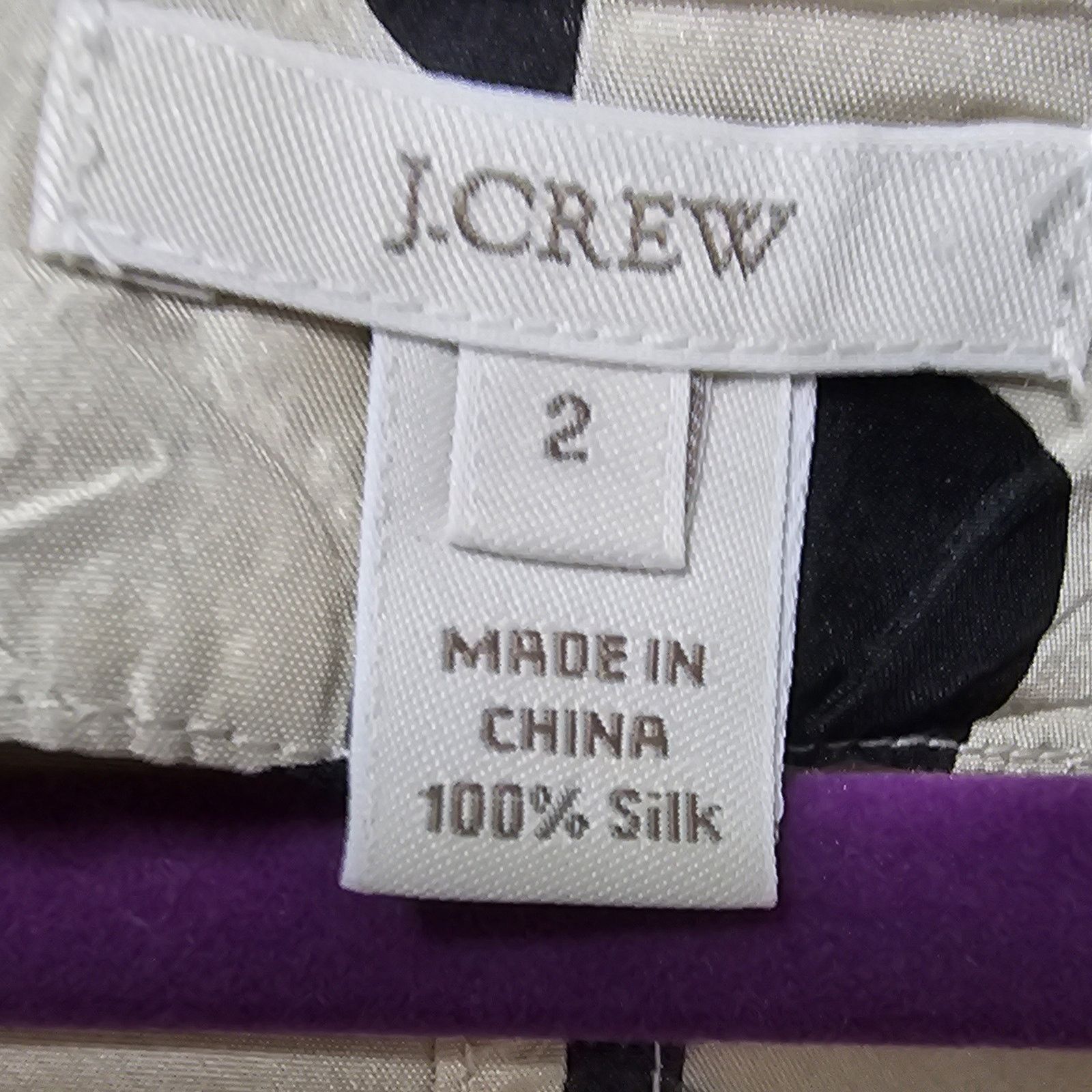 J.Crew J Crew Silk Vivie Blouse SZ 2 Tan & Black Sequins and Beads Size XS / US 0-2 / IT 36-38 - 5 Thumbnail