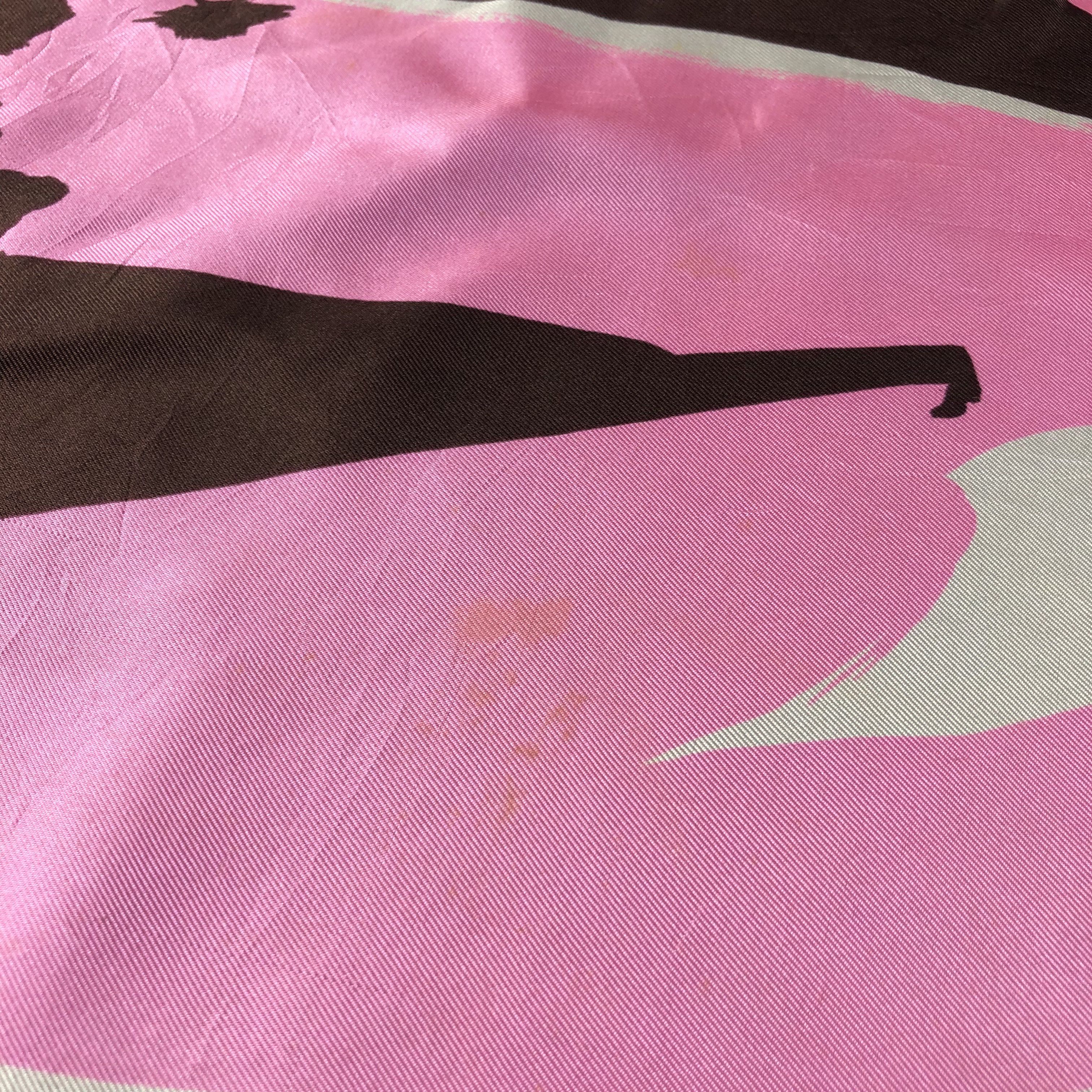 Vintage PAS Abstract Hand Rolled Silk Scarf M442 Size ONE SIZE - 10 Thumbnail