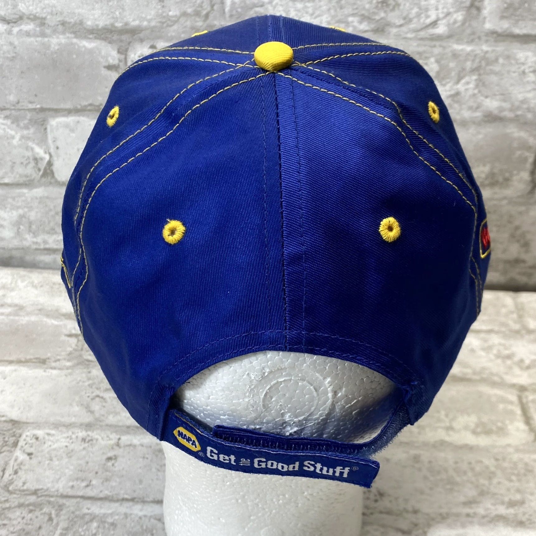 Vintage NAPA Bill Davis Racing Hat Michael Waltrip Racing Blue Baseball Cap Strap Back Men Adjustable Cap Size ONE SIZE - 5 Thumbnail