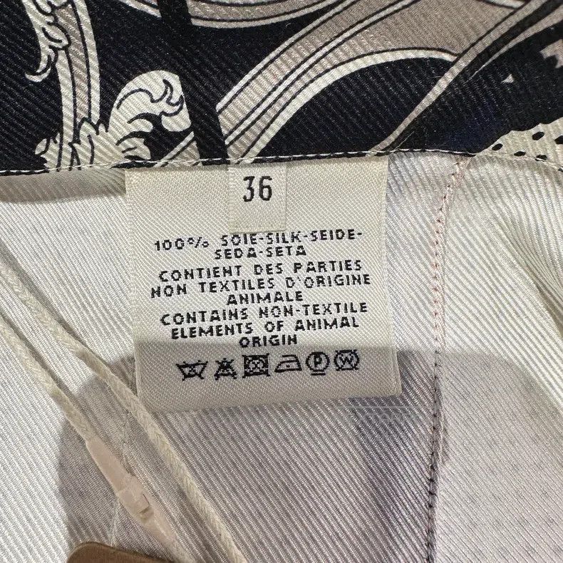 Hermes Hermes Printed Carriage Silk Midi Skirt Size 24" / US 00 / IT 34 - 4 Thumbnail