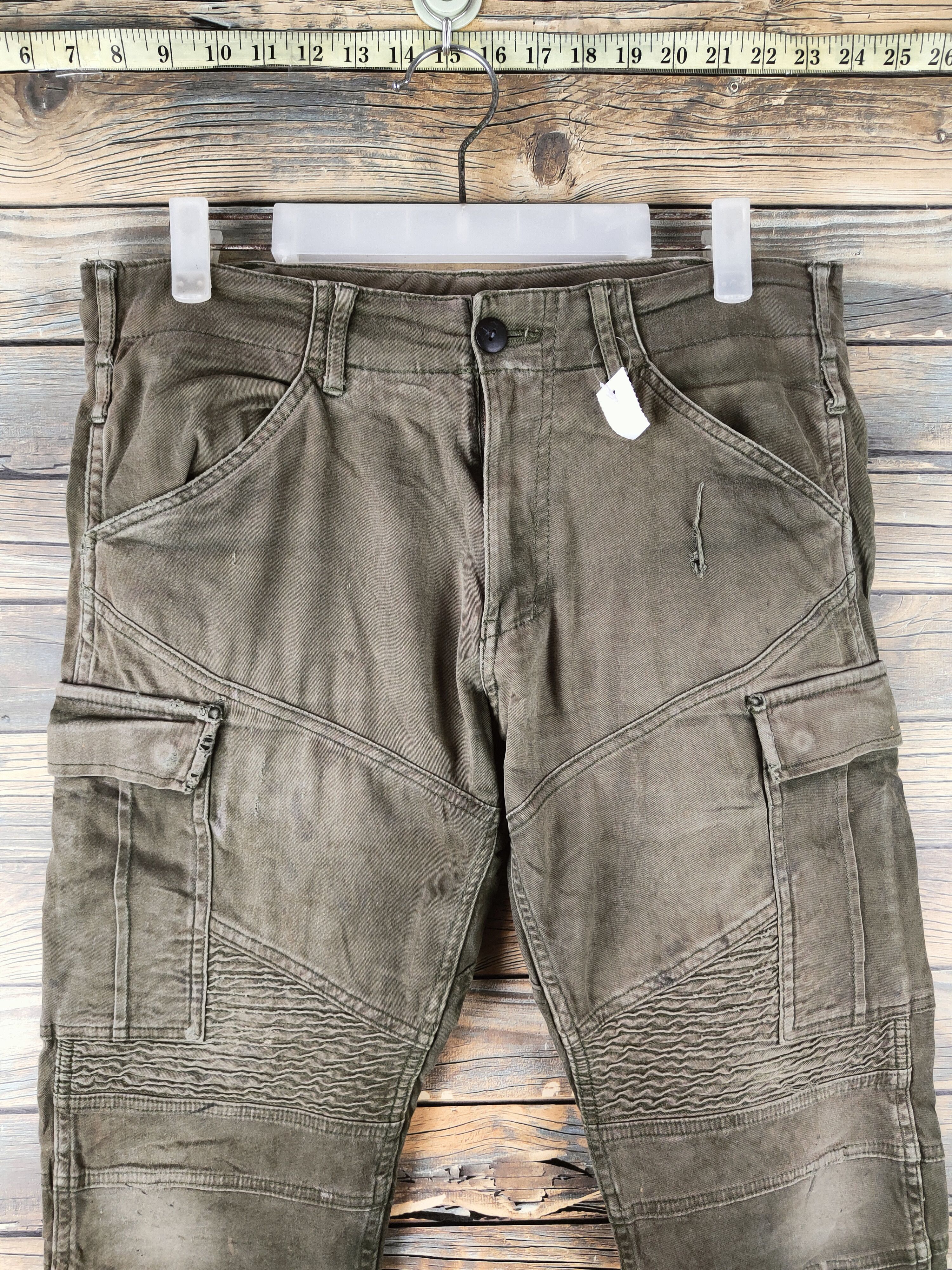 Japanese Brand DL Gladiator Olive Multipocket Cargo Pants #46-400 Size US 32 / EU 48 - 2 Thumbnail