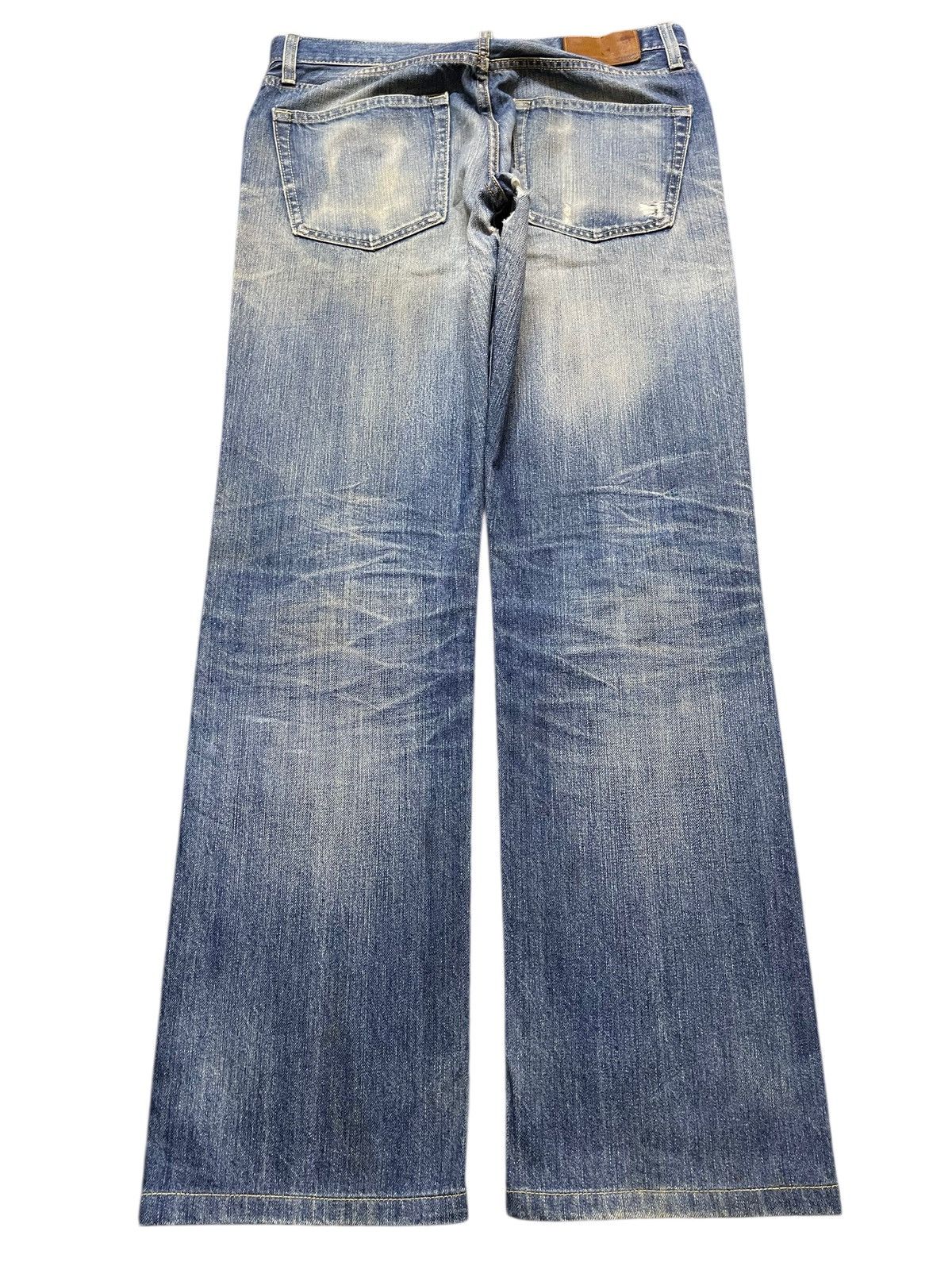Uniqlo Vintage Japan Uniqlo Mud Wash Whiskers Distress Loose Jeans Size US 32 / EU 48 - 2 Thumbnail