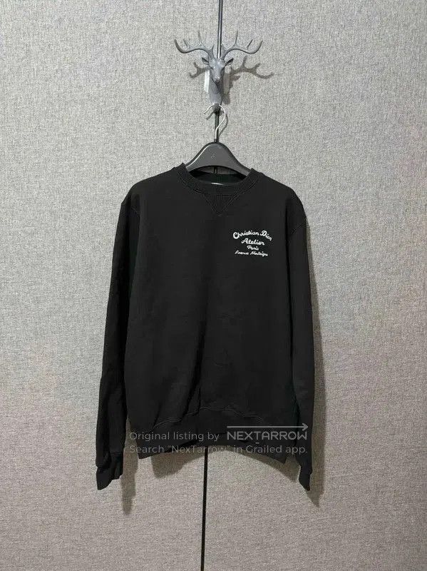 Dior Dior Men's Black Wool Embroidered Sweatshirt . Size US S / EU 44-46 / 1 - 1 Thumbnail