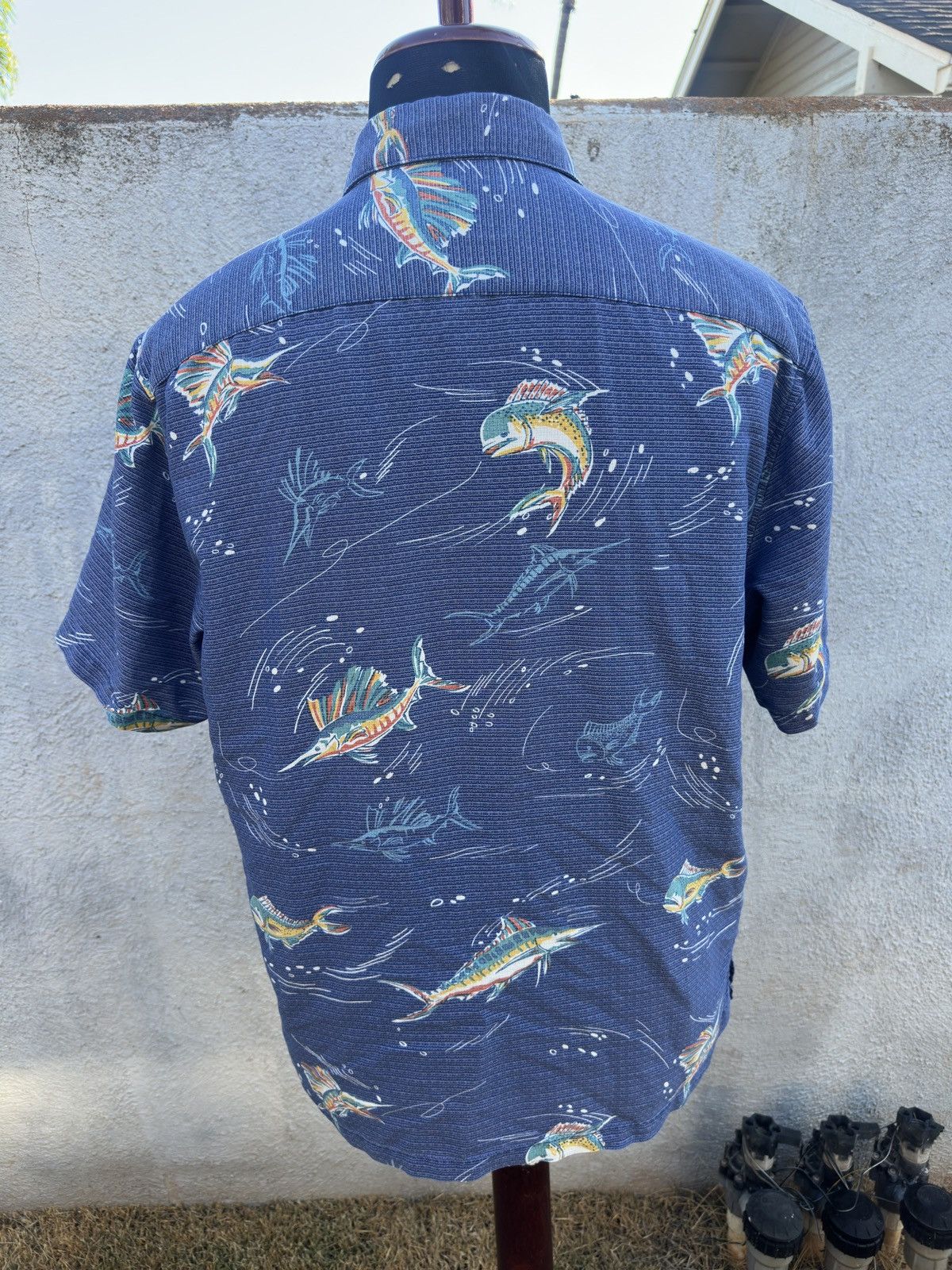 Kahala PreOwned Kahala Blue Hawaiian Print Full Button Men's M Size US M / EU 48-50 / 2 - 2 Thumbnail