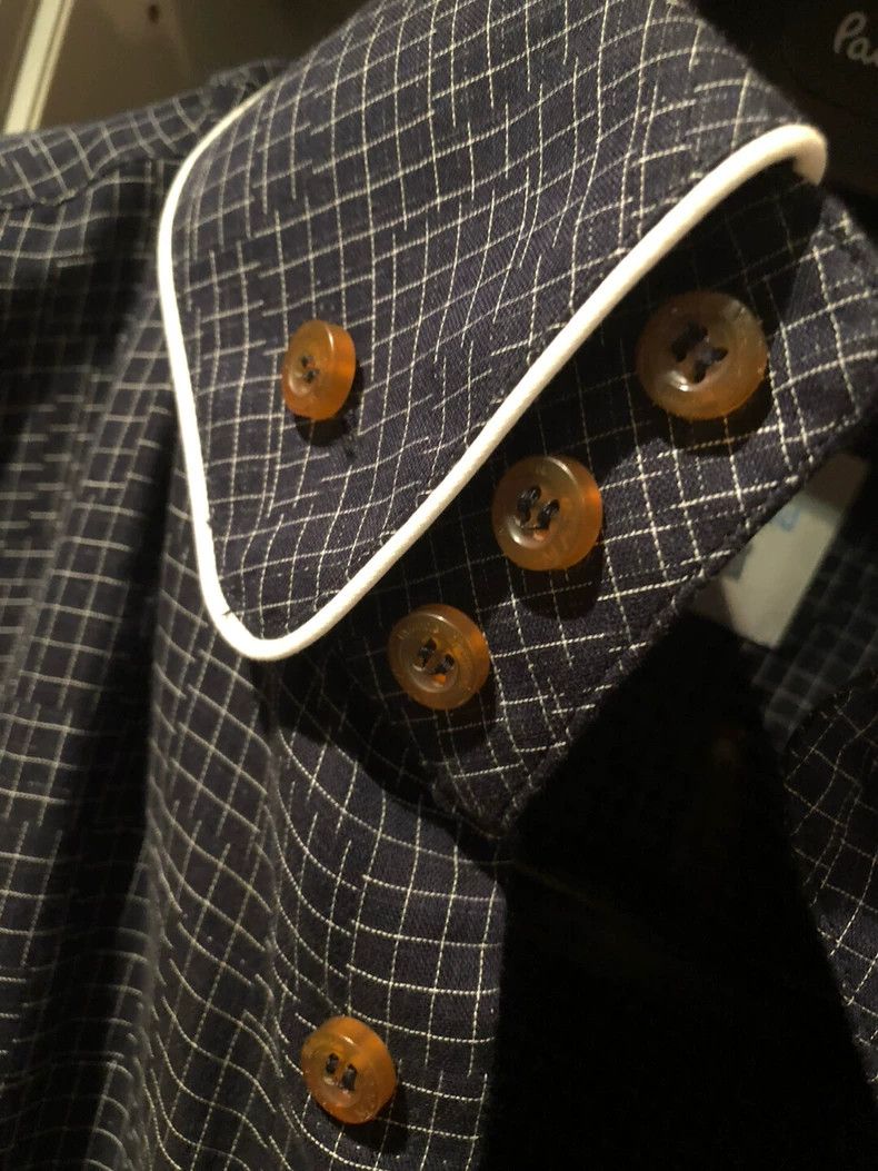 Vivienne Westwood Vivienne Westwood Men's shirt, dark blue checkered pattern Size US L / EU 52-54 / 3 - 3 Thumbnail