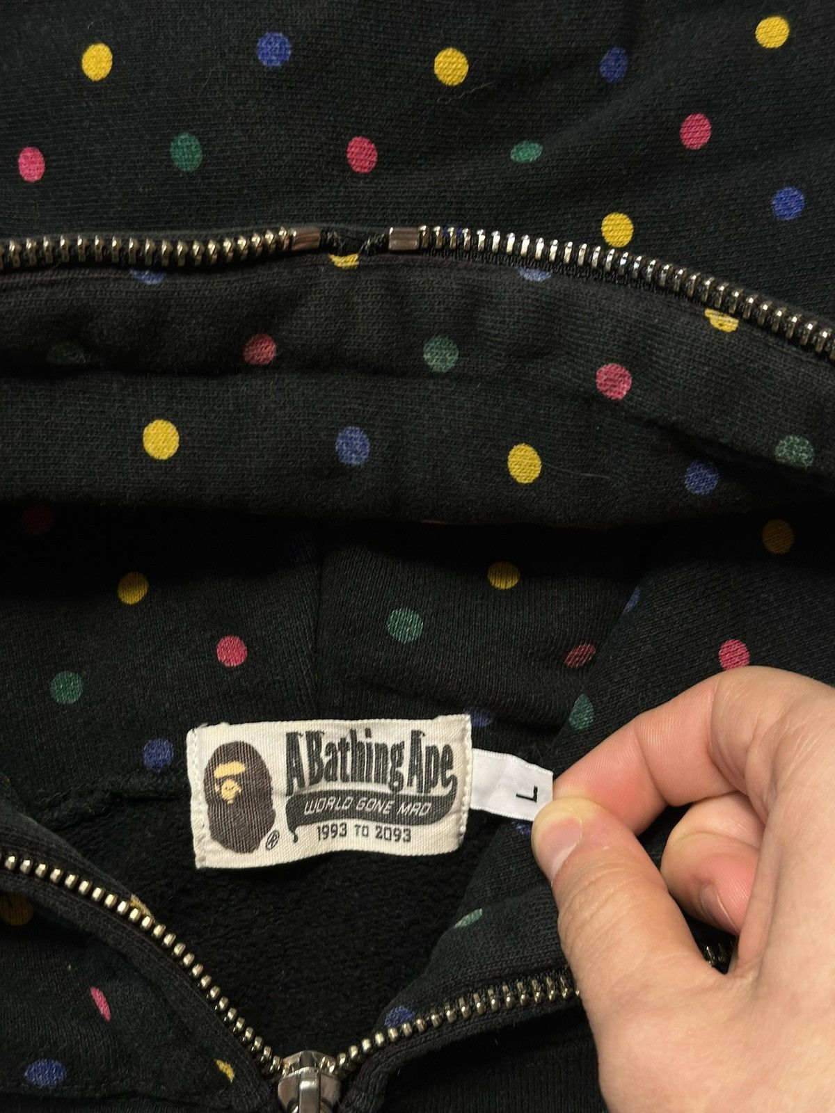 Bape Vintage Bape Polkadot Full Zip Hoodie Size US L / EU 52-54 / 3 - 3 Thumbnail