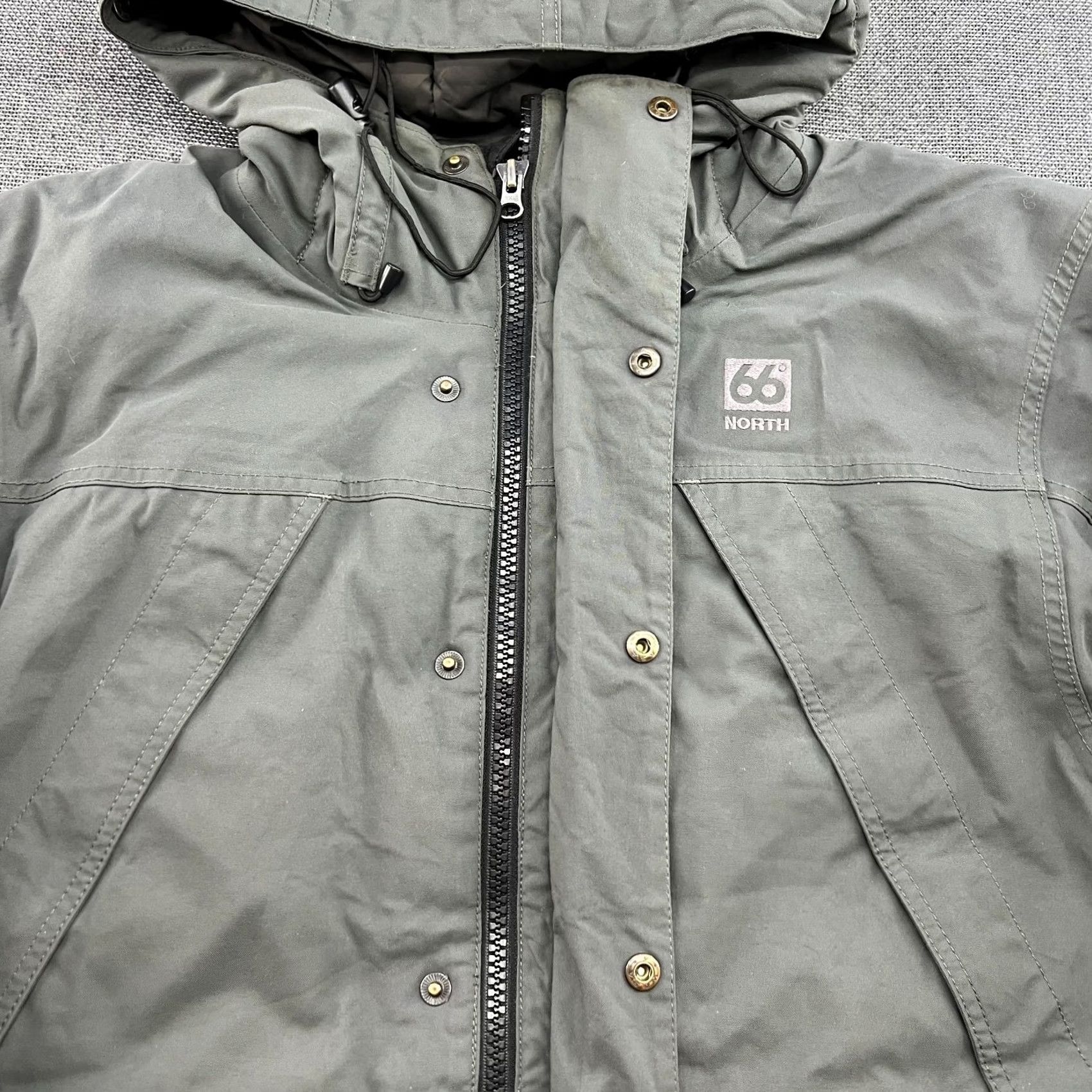 Vintage 66 Degree North Borsmork Goose Down Parka Jacket Mens Medium Hooded Gray Jacket Size US M / EU 48-50 / 2 - 6 Thumbnail
