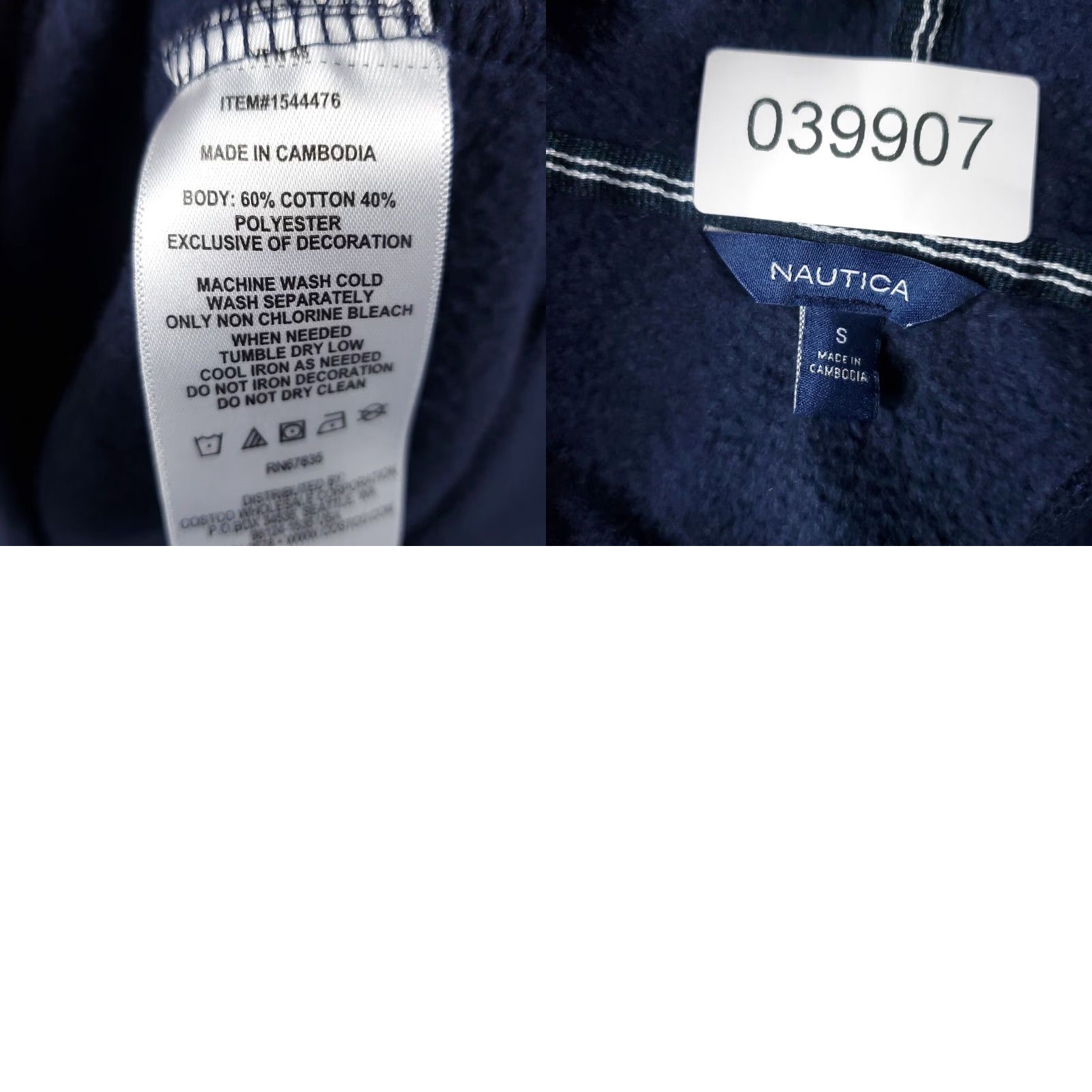 Nautica Nautica Blue Pullover Hoodie Sweatshirt Womens Small Fleece Cotton Blend Size S / US 4 / IT 40 - 8 Thumbnail