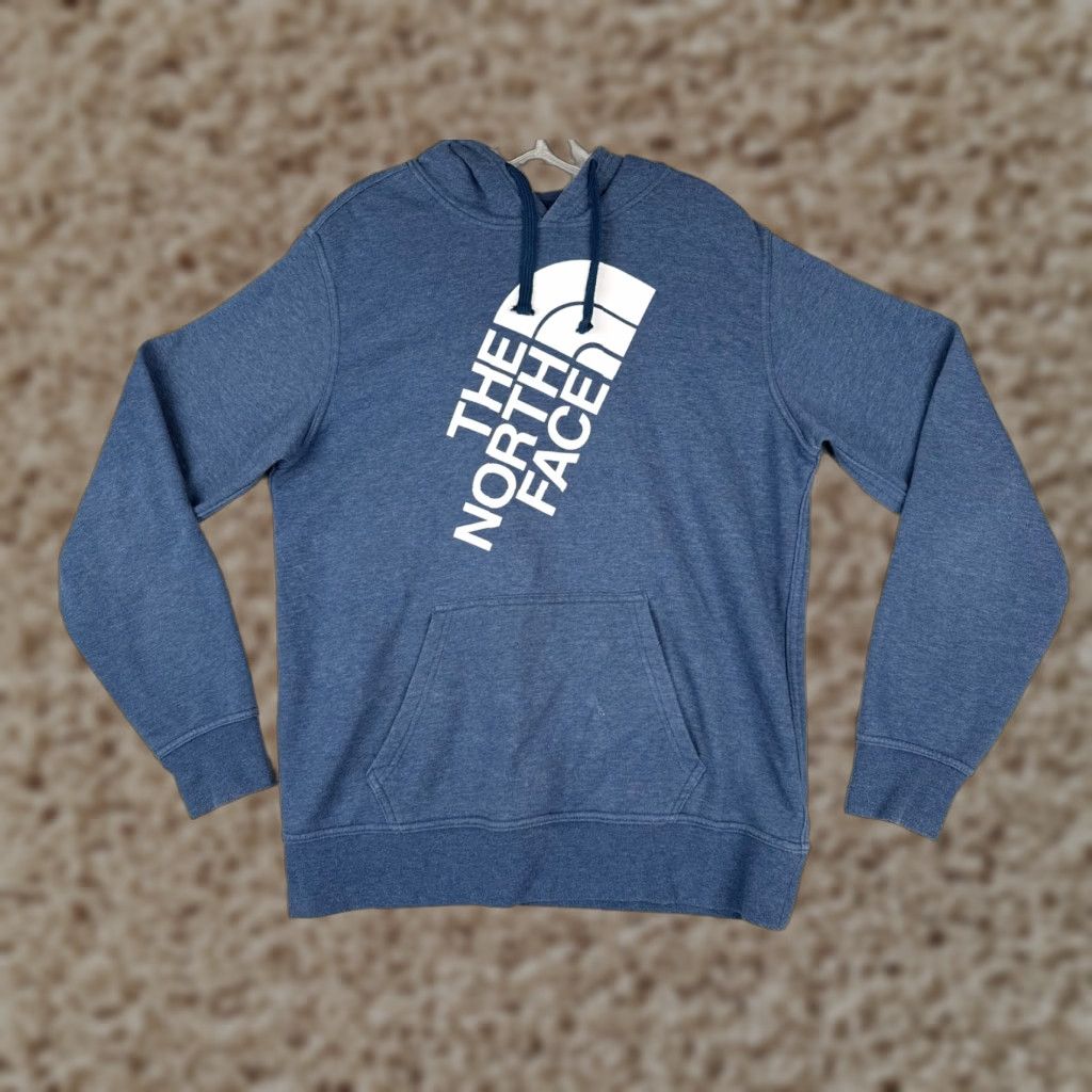 The North Face The North Face Hoodie Mens Medium Blue Solid Pullover Cotton Blend Long Sleeve Pocket Size US M / EU 48-50 / 2 - 1 Thumbnail