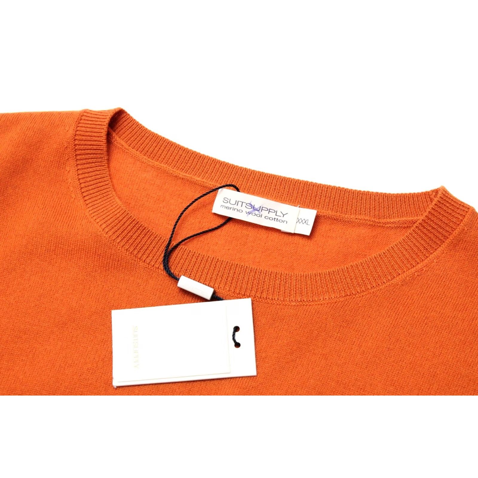 Suitsupply Suitsupply Olympics T-Shirt Women's 3XL Merino Wool Blend Knit Short Sleeve Orange Size XXL / US 16-18 / IT 52-54 - 4 Thumbnail