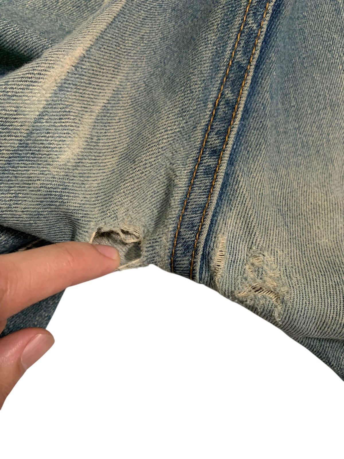 Levi's VINTAGE LEVIS 512 FADED & RUSTY DISTRESSED DENIM Size US 35 - 22 Thumbnail