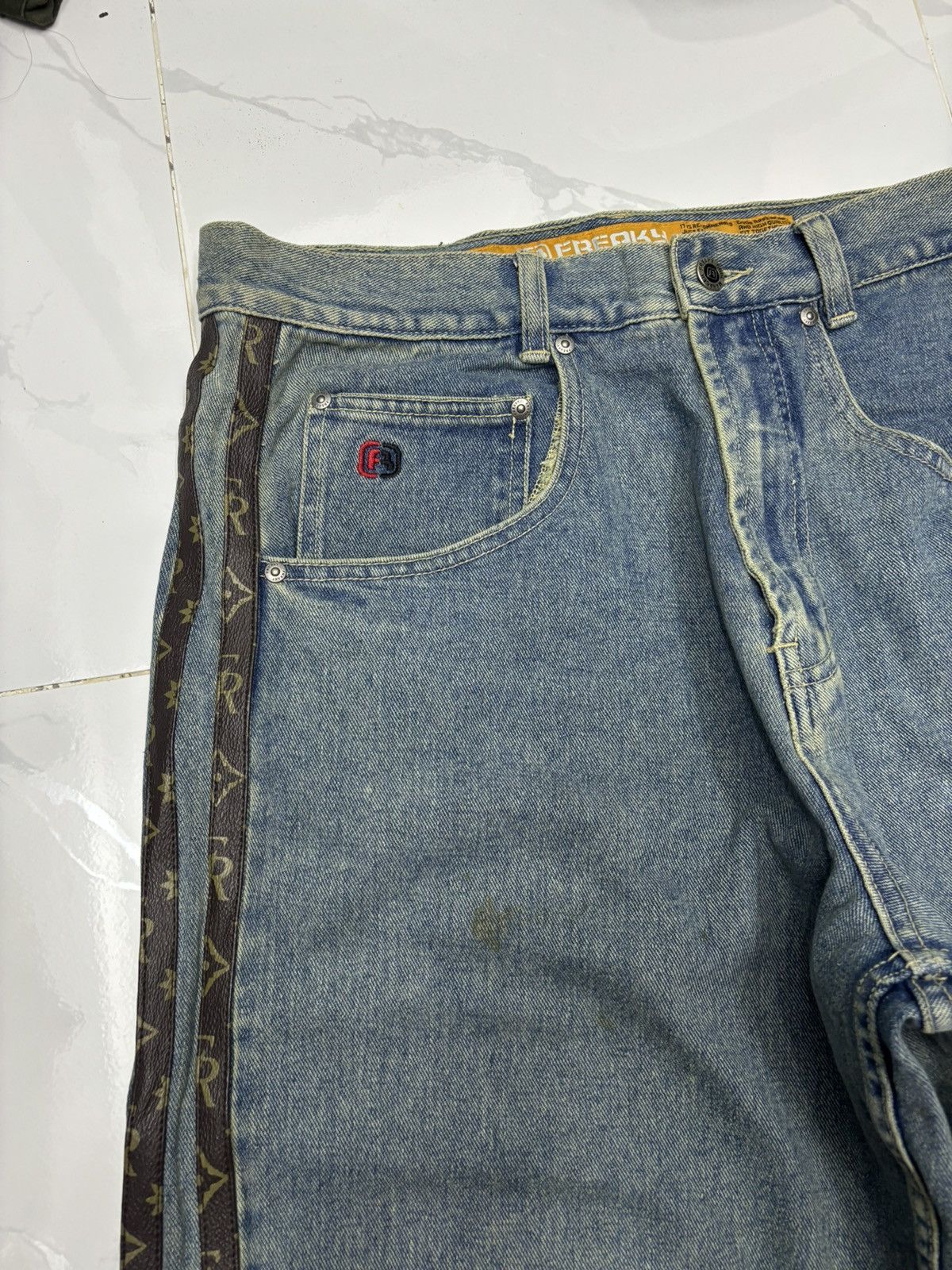 If Six Was Nine 🔥FREAKY MASSIVE LV MONOGRAM BAGGY JEANS HYPE Size US 34 / EU 50 - 12 Thumbnail