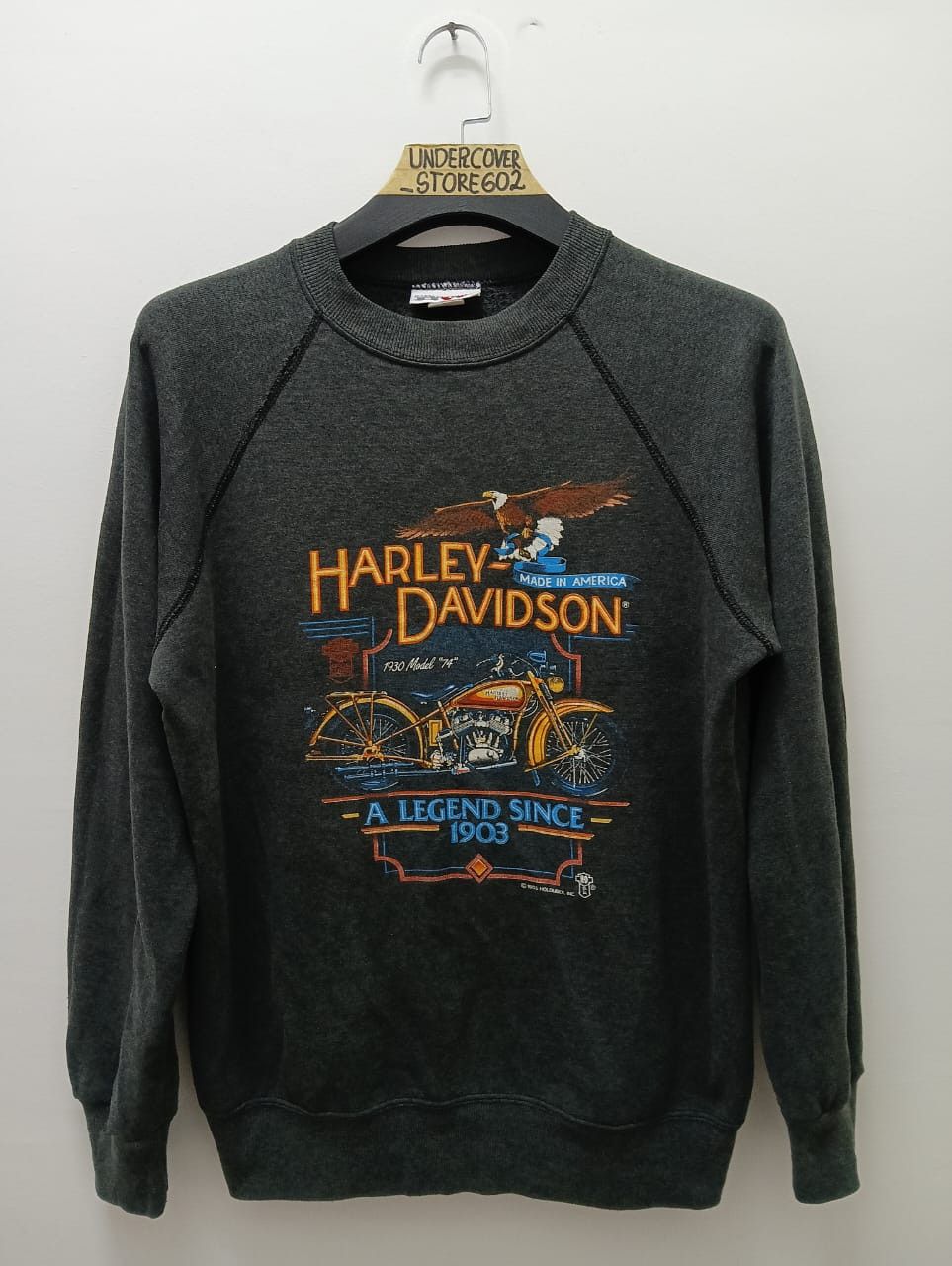 Harley Davidson 🔥Vintage 80s Sweatshirt Harley Davidson Copyright 1985 Size US L / EU 52-54 / 3 - 1 Thumbnail