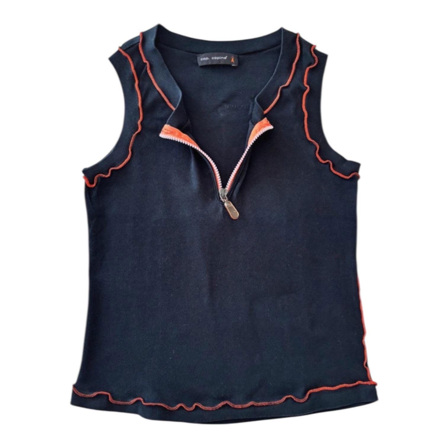 Cop Copine The Cop Copine Sleeveless Zipped Top Size ONE SIZE - 2 Thumbnail
