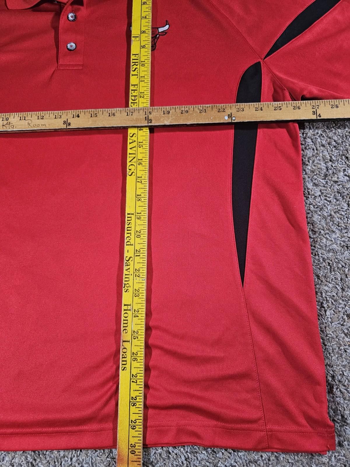 NBA NBA Chicago Bulls 2xl Red Polo Shirt Size ONE SIZE - 4 Thumbnail