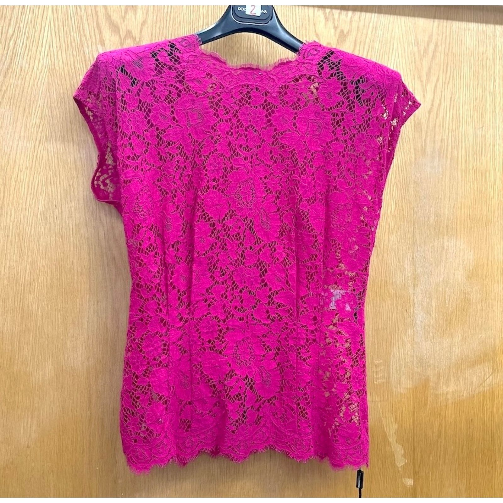 Dolce & Gabbana Dolce & Gabbana Pink Lace Sleeveless Tank Top Blouse IT 44 Size M / US 6-8 / IT 42-44 - 8 Thumbnail