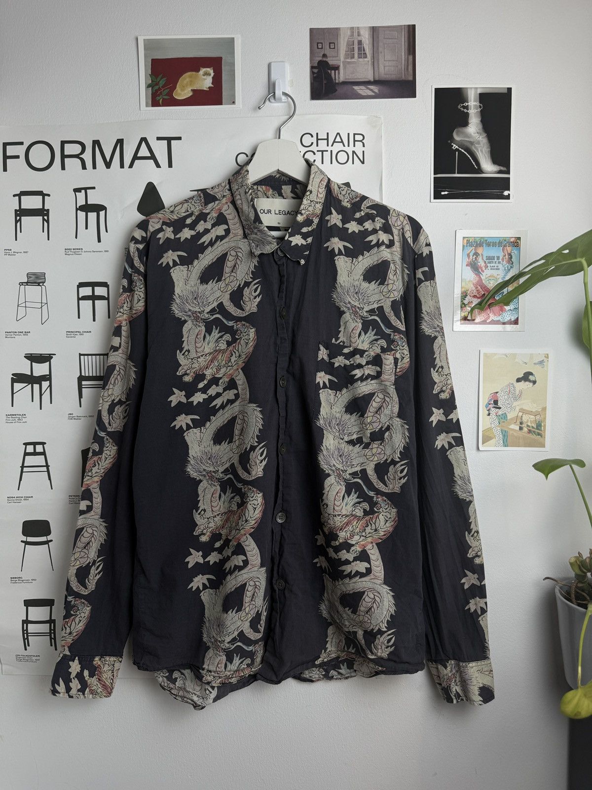 Other Our Legacy dragon printed longsleeve shirt L designer luxury Size US L / EU 52-54 / 3 - 1 Thumbnail