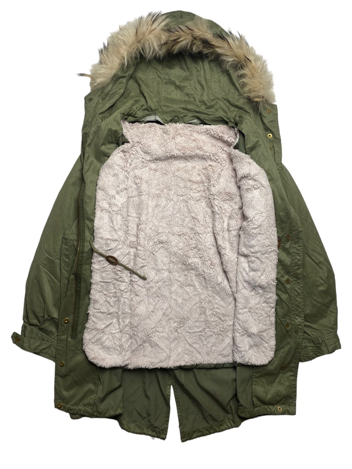 Japanese Brand 2000s Index - Fur Raccoon Hoodie Cargo Jacket Size US L / EU 52-54 / 3 - 5 Thumbnail