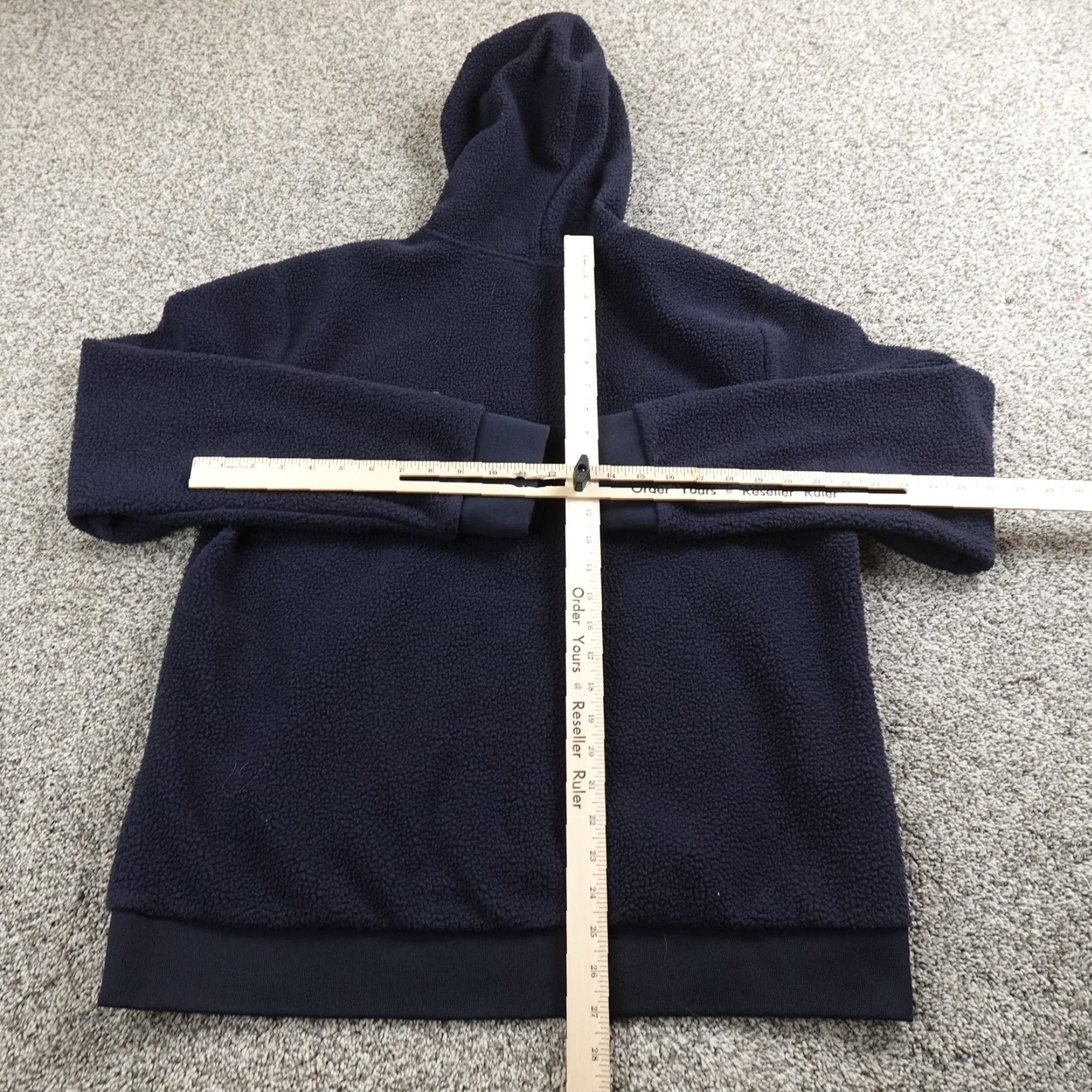 Champion Champion Hoodie Mens L Blue Sherpa Fleece 1/4 Zip Pullover Pocket Logo Embroidered Solid Size US L / EU 52-54 / 3 - 6 Thumbnail