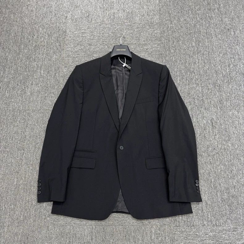 Givenchy Givenchy Size52 Black Wool Suit Jacket Size US M / EU 48-50 / 2 - 1 Thumbnail