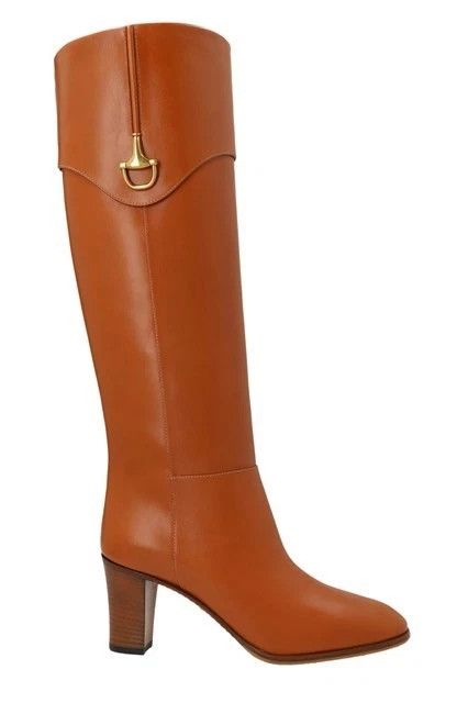Gucci Brown Leather 75mm Tall Boots New