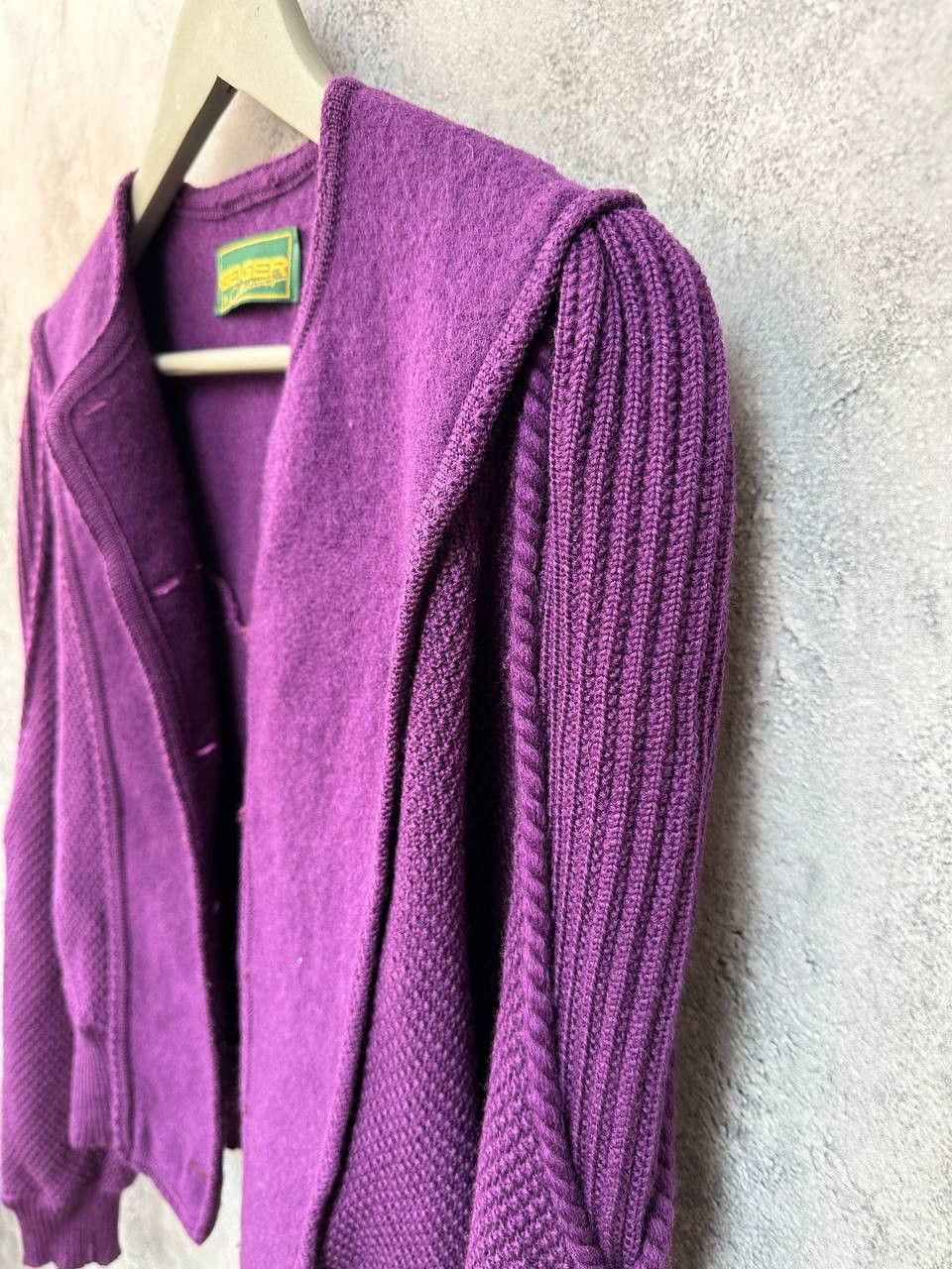 Kurt Geiger Geiger Austria Purple Wool Cardigan Vintage Sweater Jacket Size M / US 6-8 / IT 42-44 - 6 Thumbnail