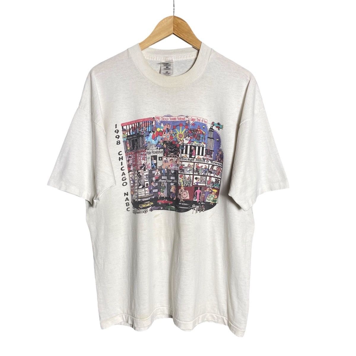Vintage Vintage 90s Chicago NABC Single Stitch T-Shirt Size US XL / EU 56 / 4 - 1 Thumbnail