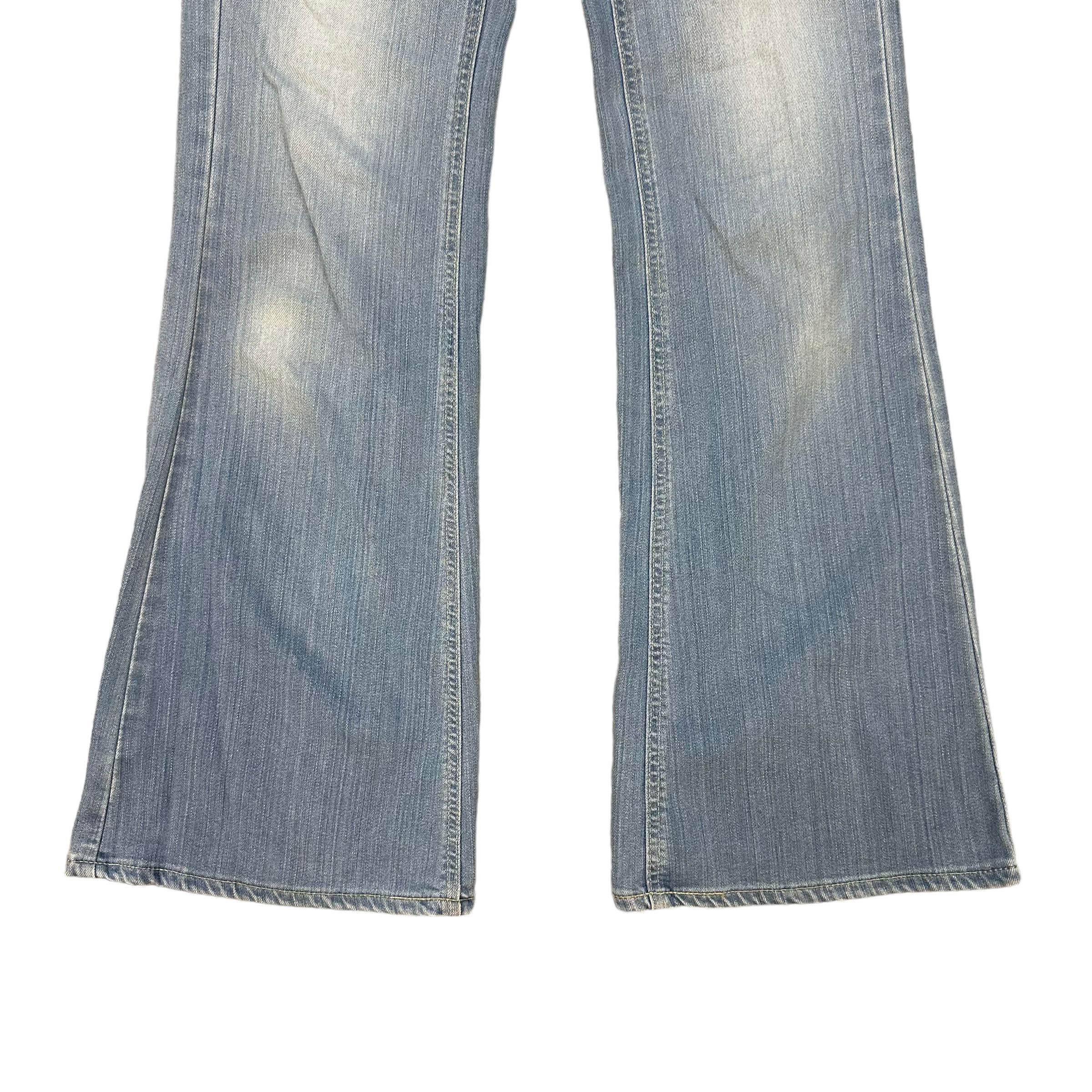 Edwin EDWIN VIENUS JEAN WASHED FLARE JEANS WIDE LEG #8891-035 Size 29" - 5 Thumbnail