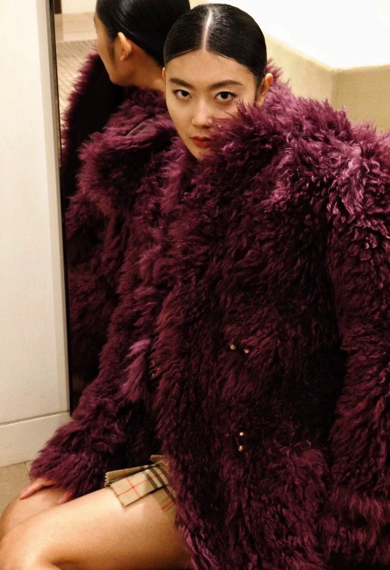 Maison Margiela Maison Margiela Size 36 Burgundy fur coat 2501-Nextarrow Size US XXS / EU 40 - 6 Thumbnail