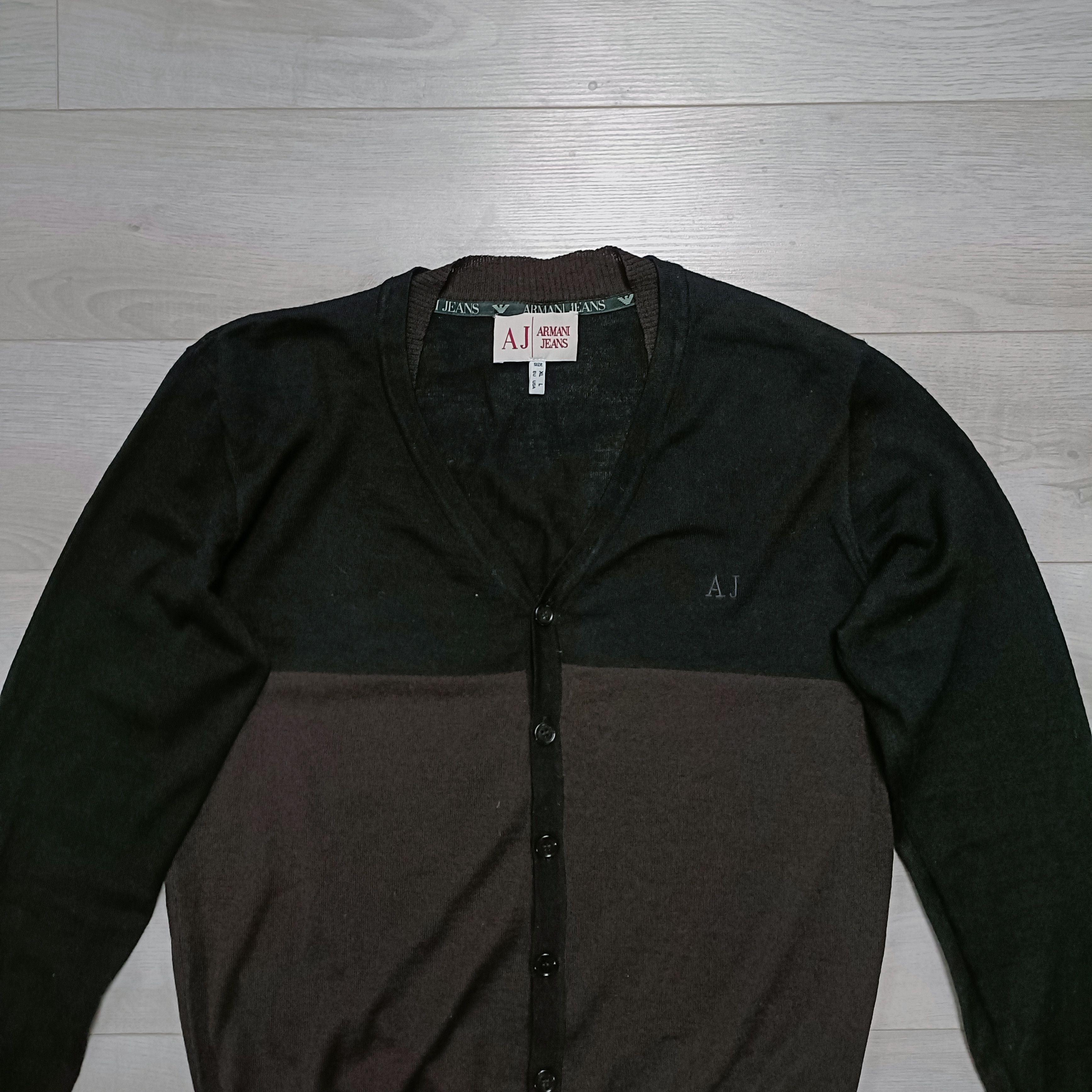 Armani Men's Black/Brown Wool Cardigan ! size US L EU XL Size US L / EU 52-54 / 3 - 2 Thumbnail