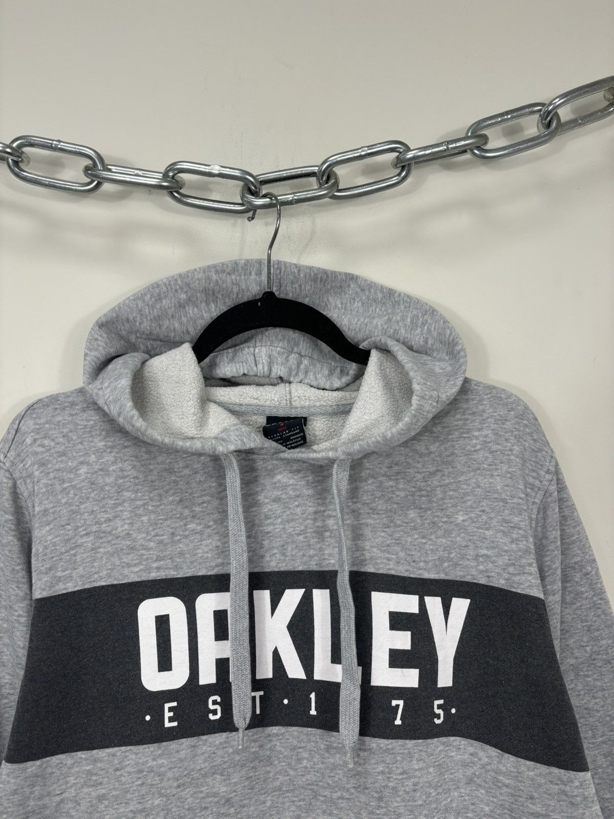 Oakley Vintage Oakley Big Logo Y2K Gray Hype Hoodie Size US M / EU 48-50 / 2 - 3 Thumbnail
