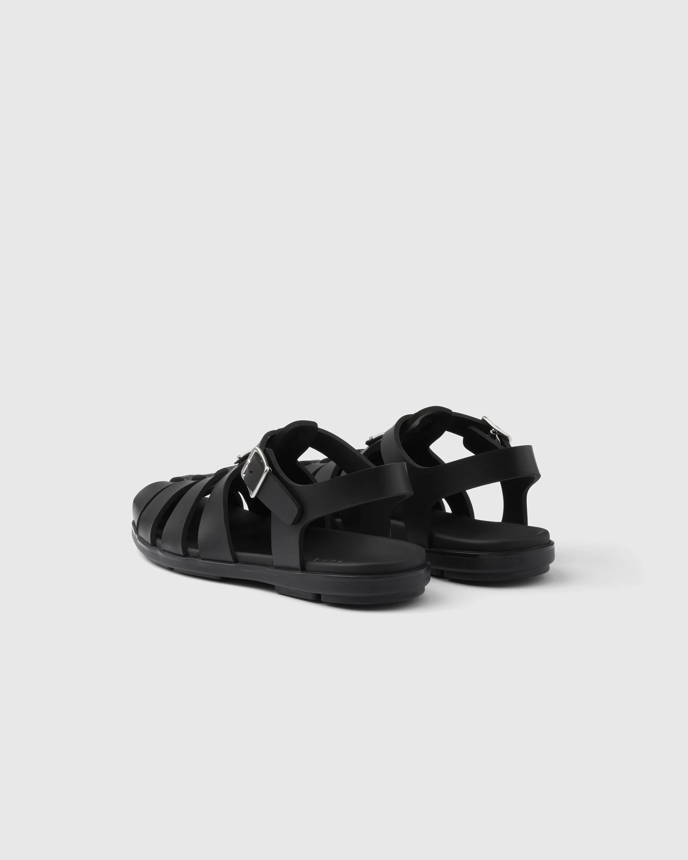 Prada o1mt1gz0526 Rubber Fisherman Sandals in Black Size US 10 / EU 43 - 4 Thumbnail