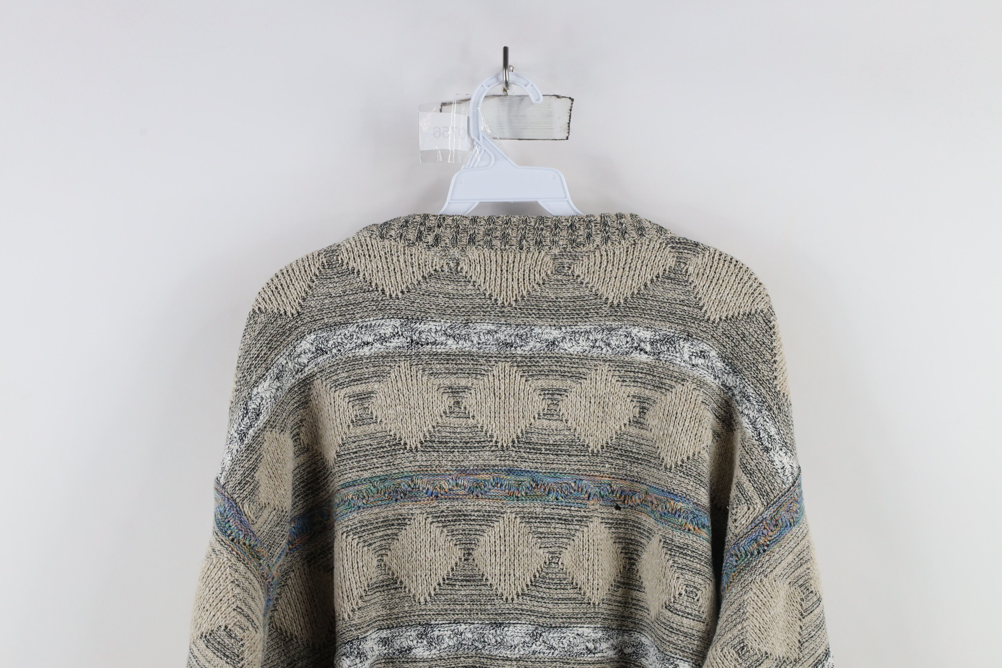Vintage Vintage 90s Coogi Style Diamond Knit Crewneck Sweater Size XL / US 12-14 / IT 48-50 - 11 Thumbnail