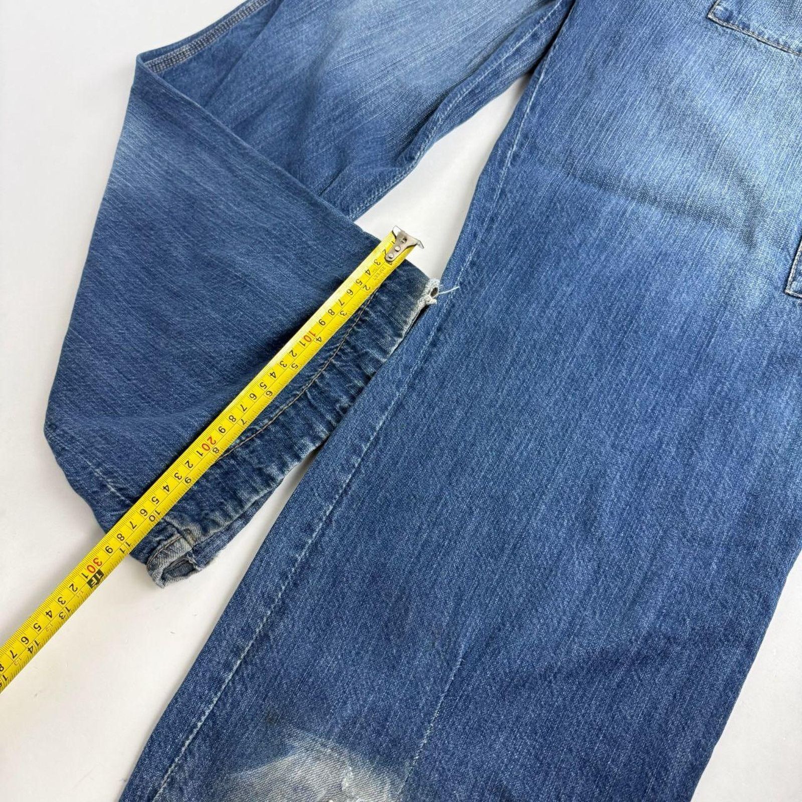 Acne Studios × Japanese Brand × Vintage Vintage y2k faded grunge archive baggy wide leg skater jeans Size US 36 / EU 52 - 4 Thumbnail