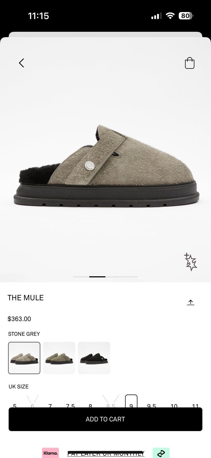 Cole Buxton Cole Buxton Mule Stone Gray Size US 10 / EU 43 - 2 Thumbnail