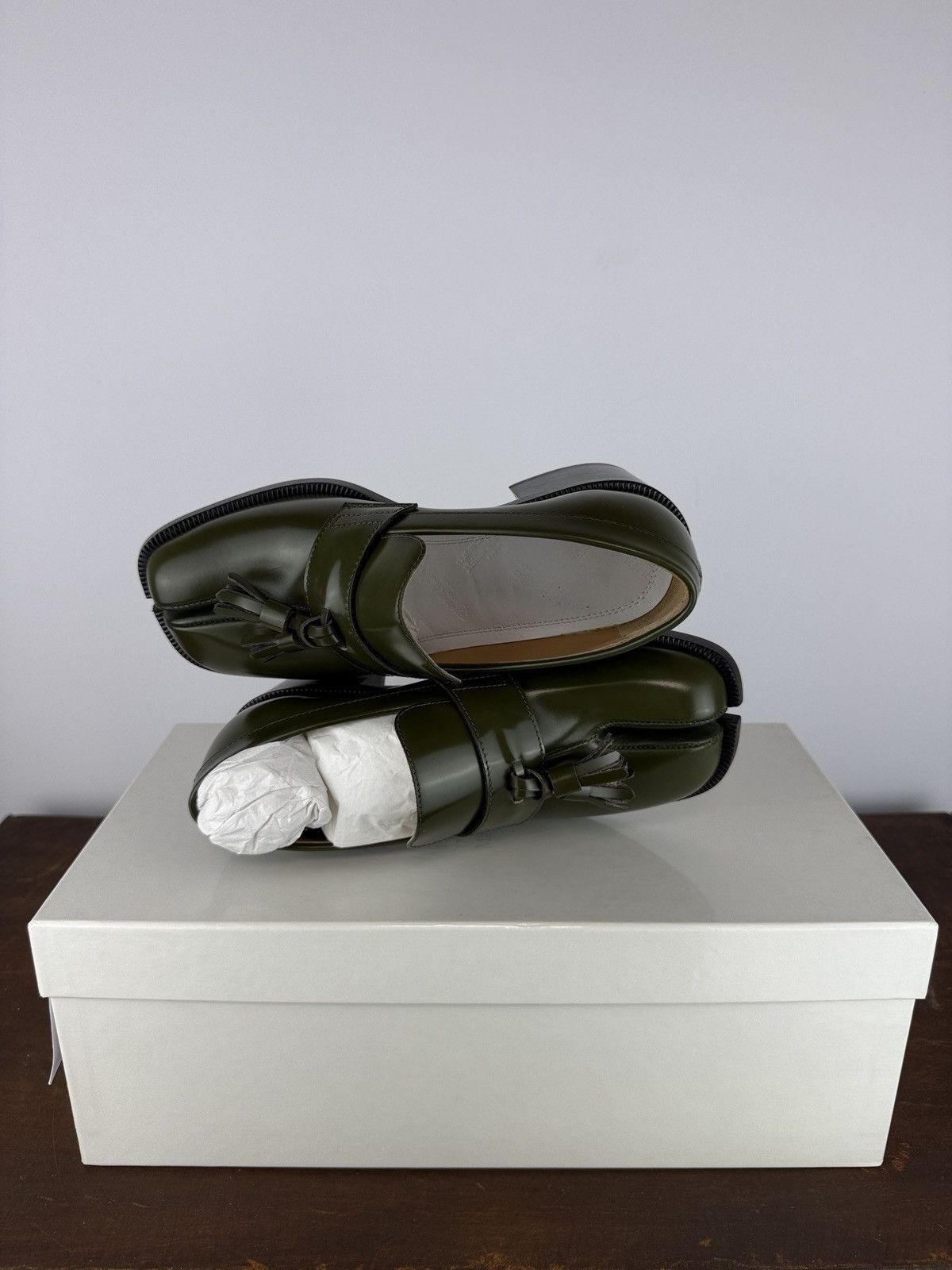 Maison Margiela Green Maison Martin Margiela Tabi loafers (new with box) Size US 6 / IT 36 - 6 Thumbnail