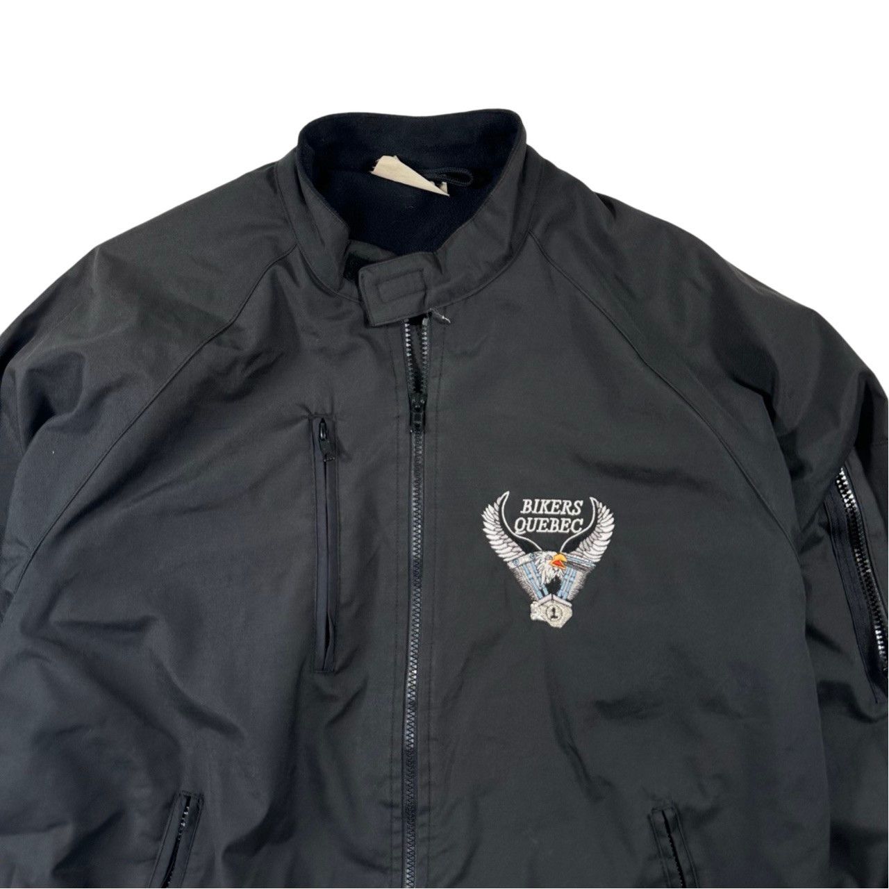 Vintage Vintage 90s Quebec Bikers Heavy Patch ZIp Up Jacket Size US L / EU 52-54 / 3 - 2 Thumbnail