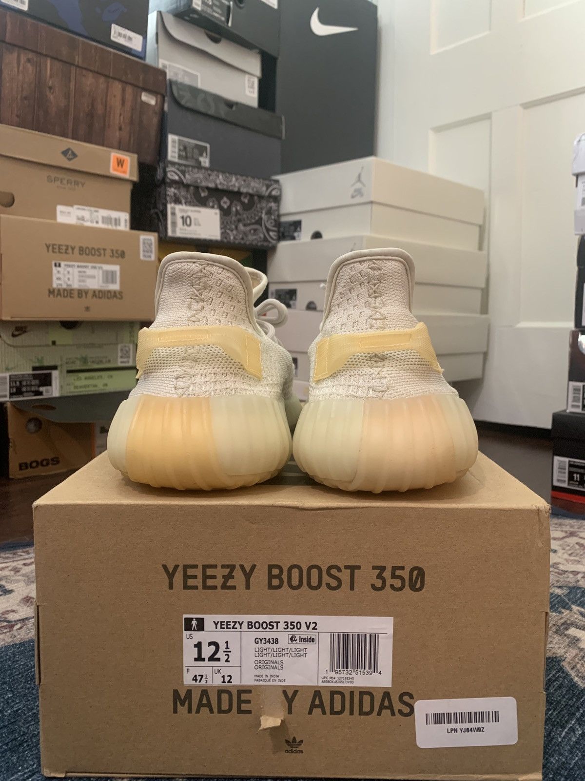 Adidas 2021 Adidas Yeezy Boost 350 V2 Light Size US 12.5 / EU 45-46 - 9 Thumbnail