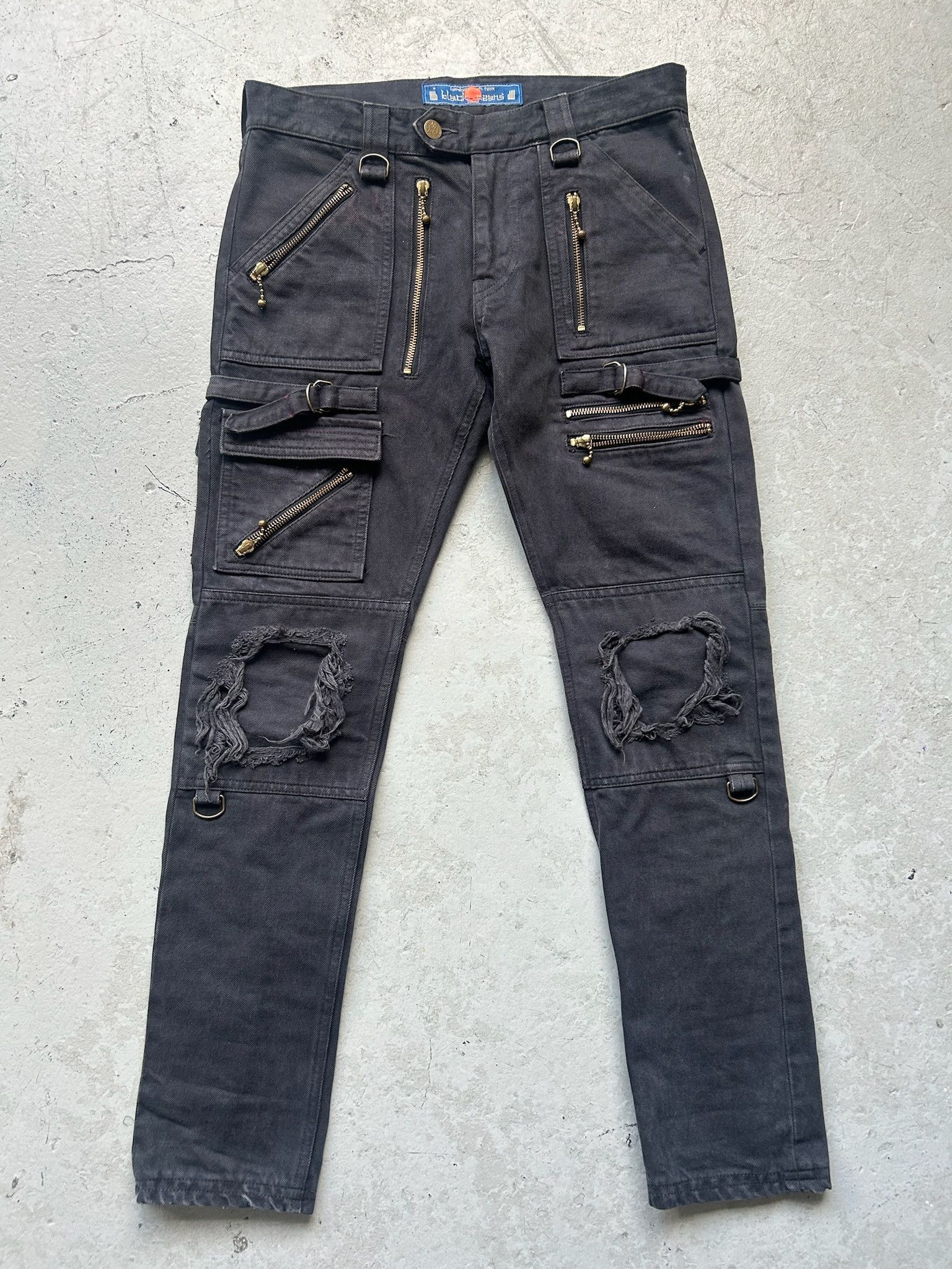 Blackmeans Blackmeans Denim Zipper Biker Bottoms Size US 30 / EU 46 - 1 Thumbnail