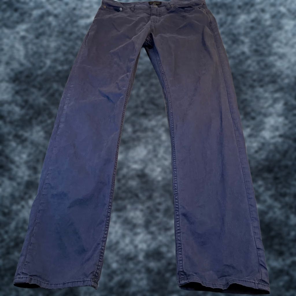 Banana Republic Banana Republic Slim Fit Pants Mens 33x34 Navy Blue Stretch Cotton 5 Pocket Size US 33 - 1 Thumbnail