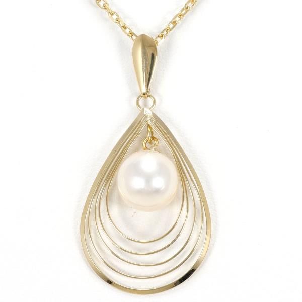 Other Other K18 Yellow Gold Pearl Necklace 38cm Metal Necklace in Great Condition Size ONE SIZE - 1 Thumbnail